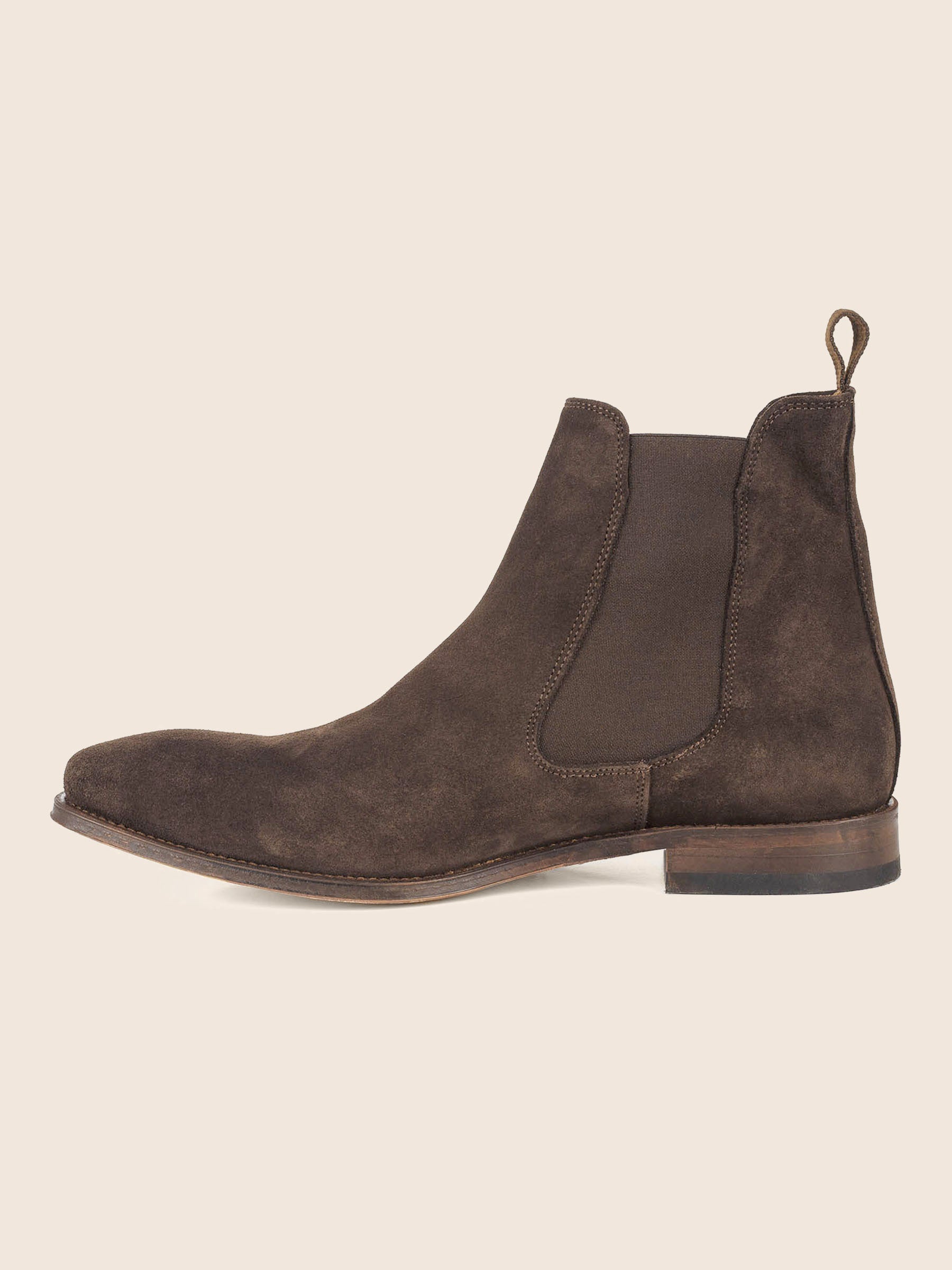 vue interieure de chelsea boots cuir daim marron Jules Jenn