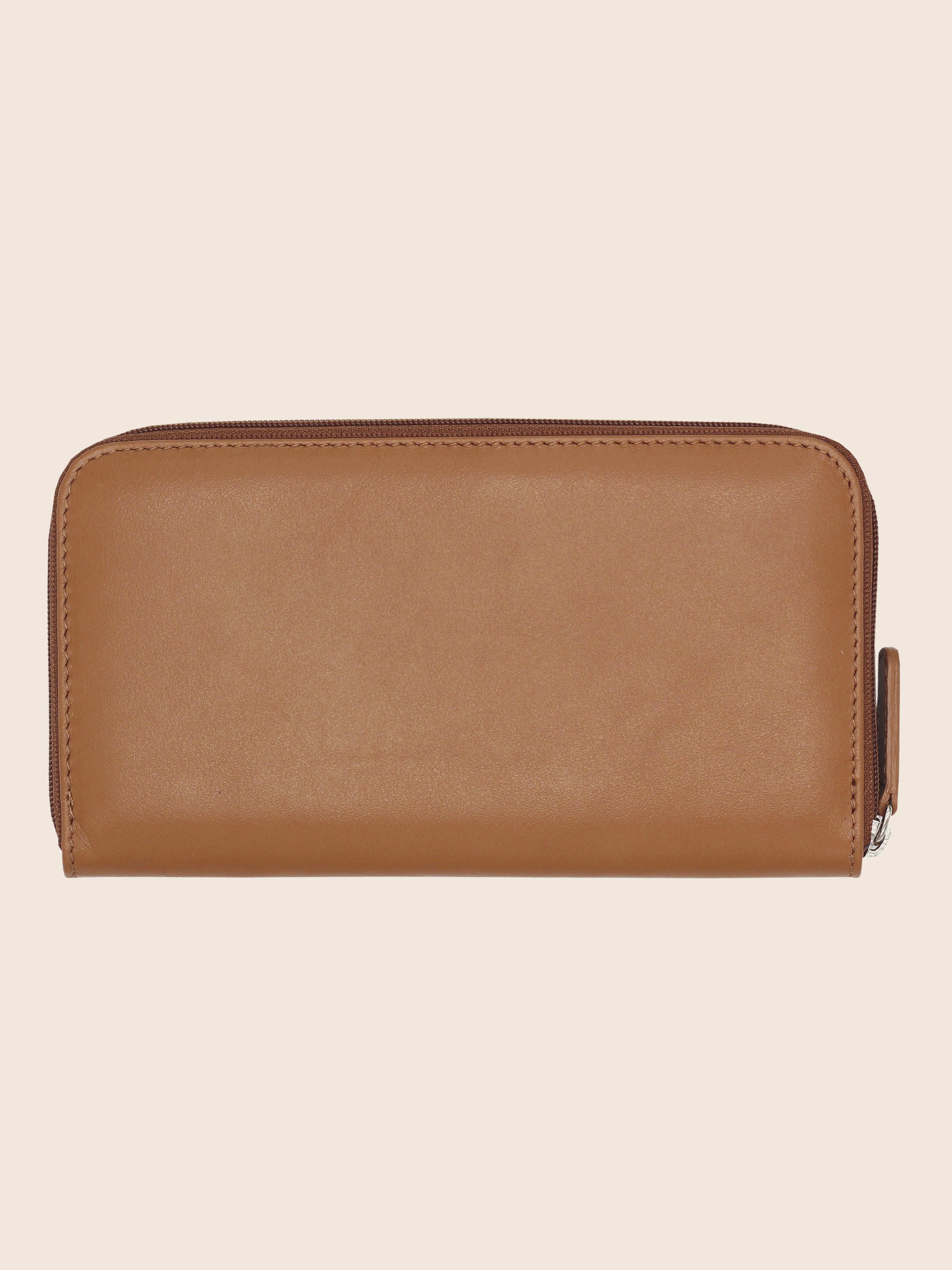 vue arriere du compagnon cuir camel jules jenn