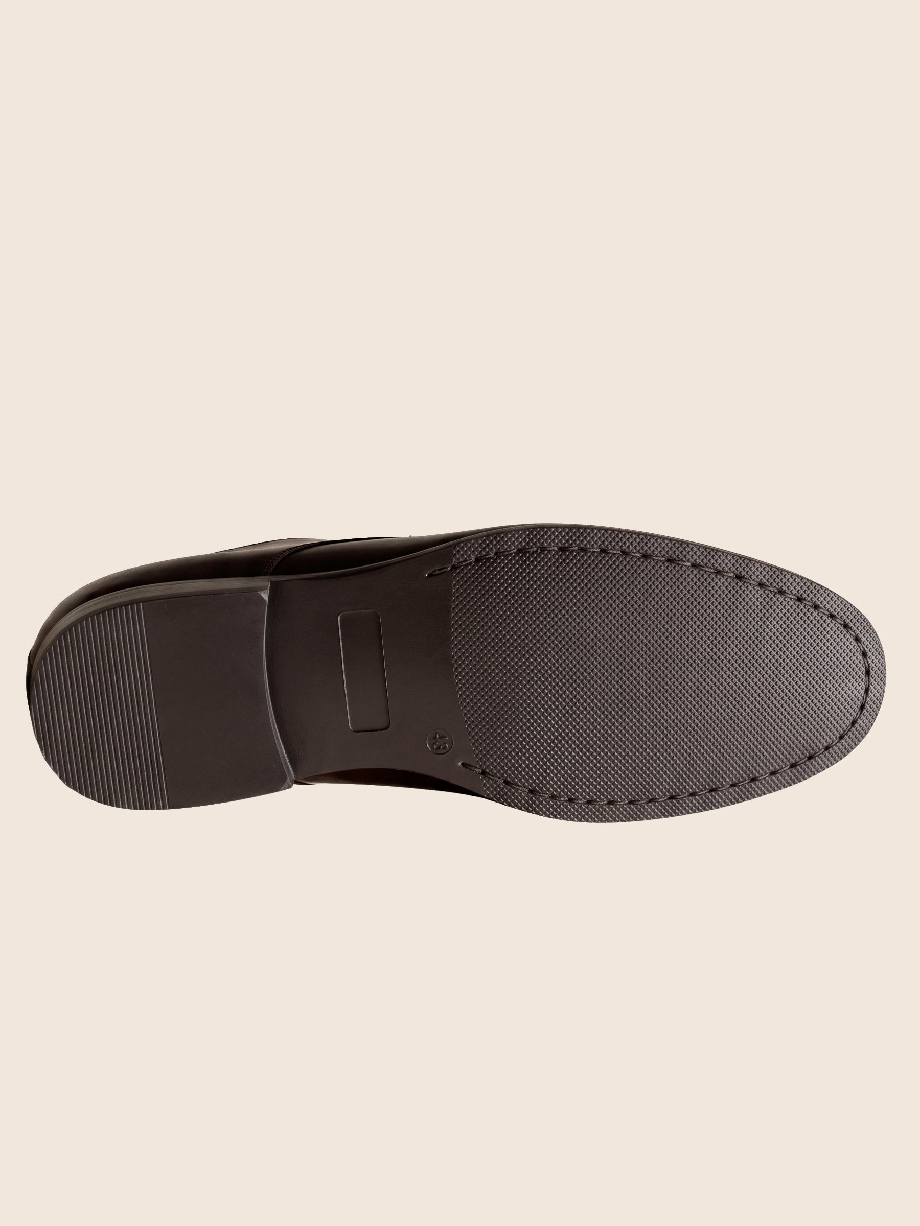 vue dessous derbies plateau cuir marron jules & jenn