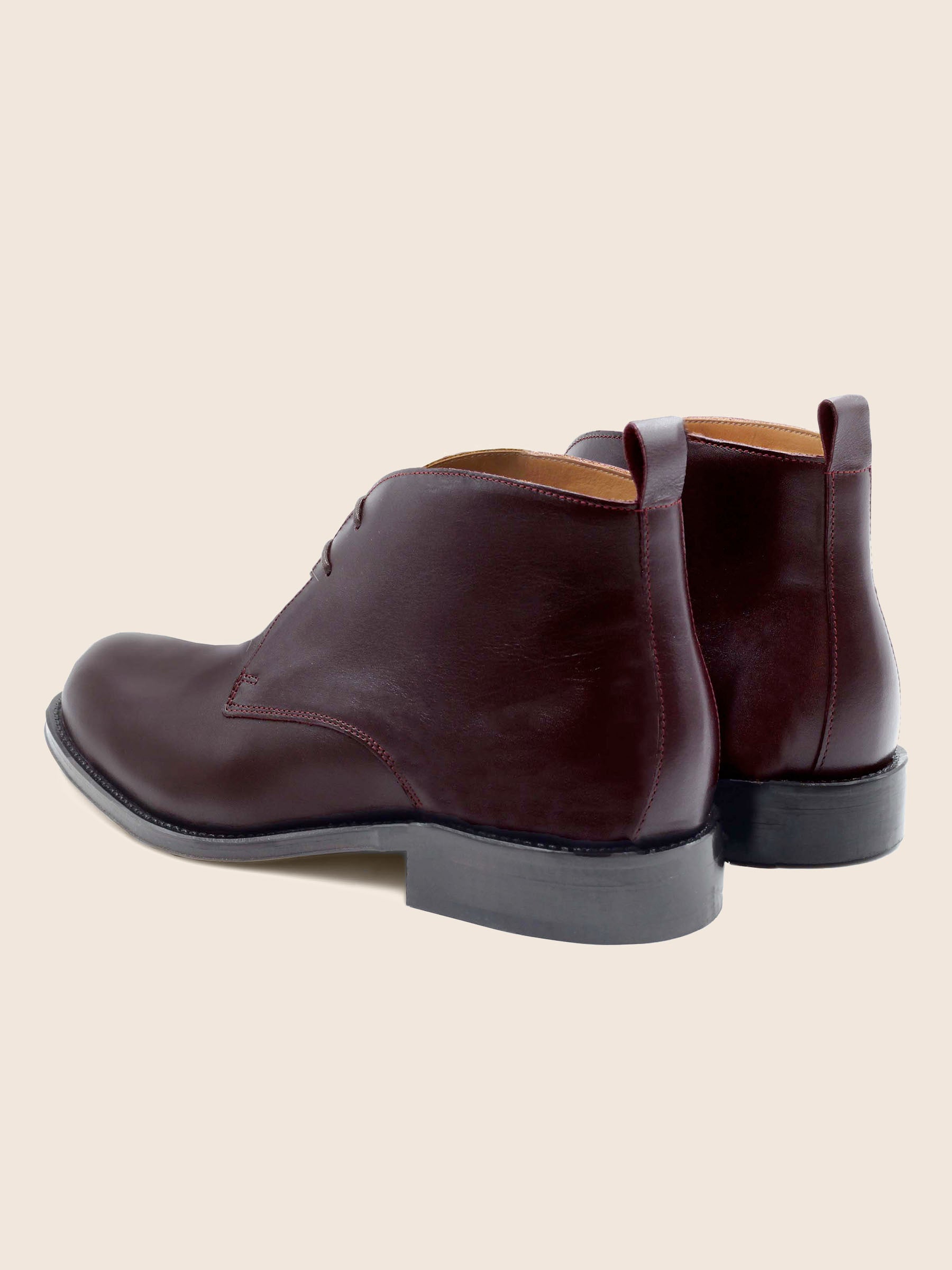 vue arriere desert boots cuir bordeaux jules jenn
