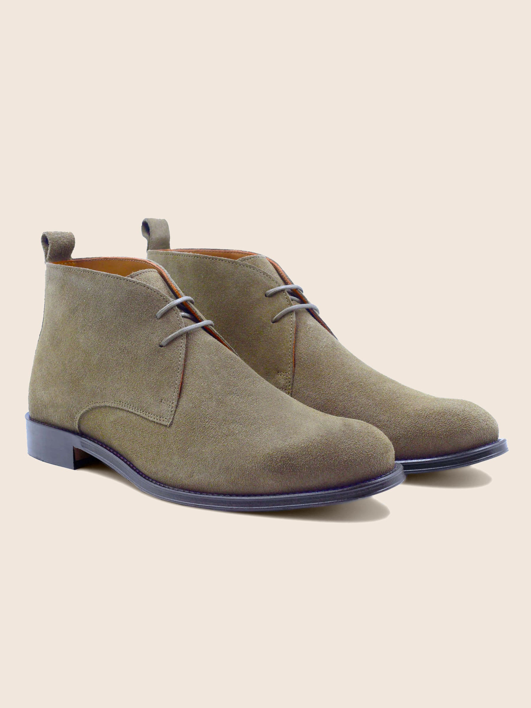 desert boots cuir daim kaki jules jenn