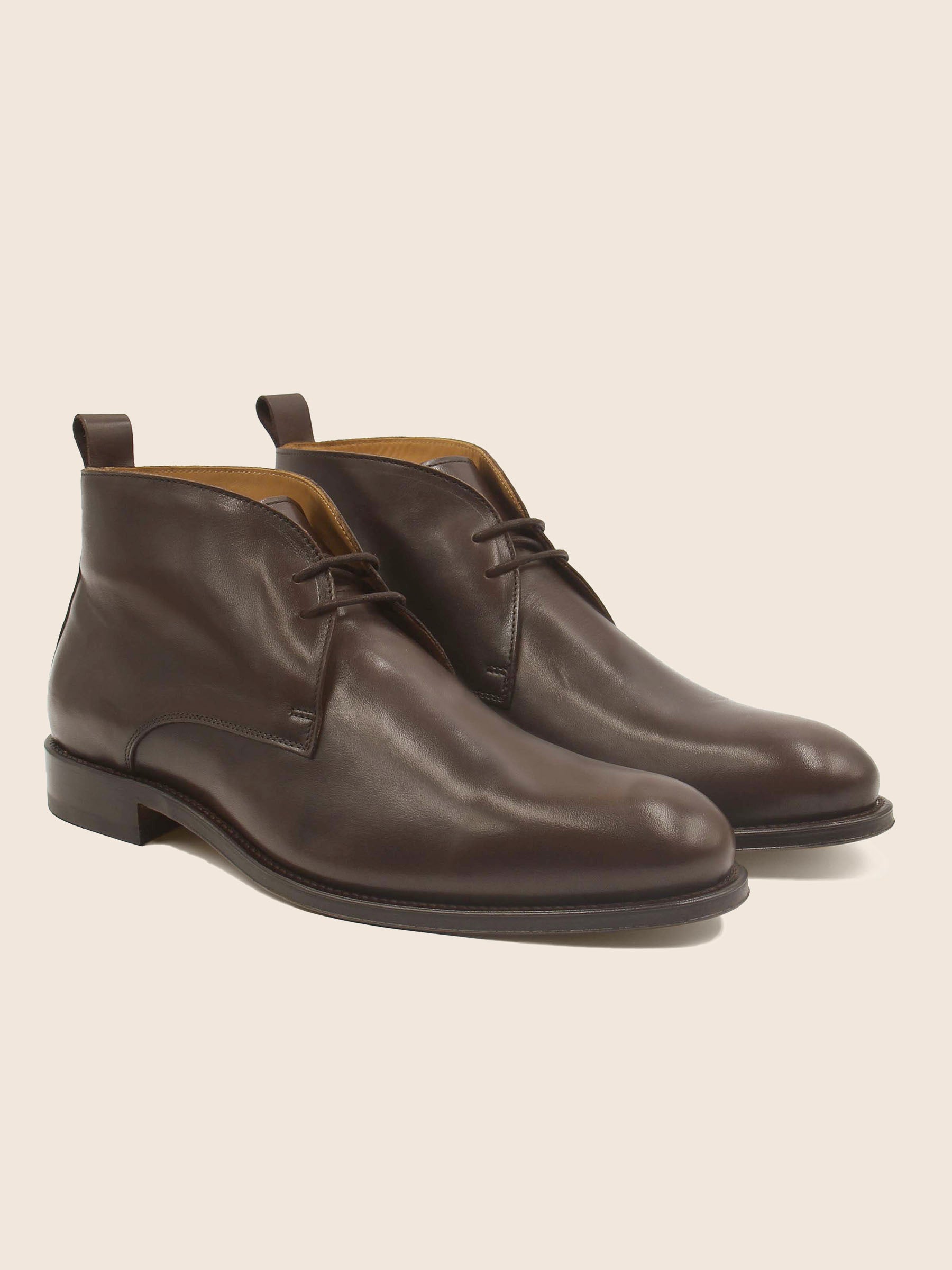 desert boots cuir marron jules jenn