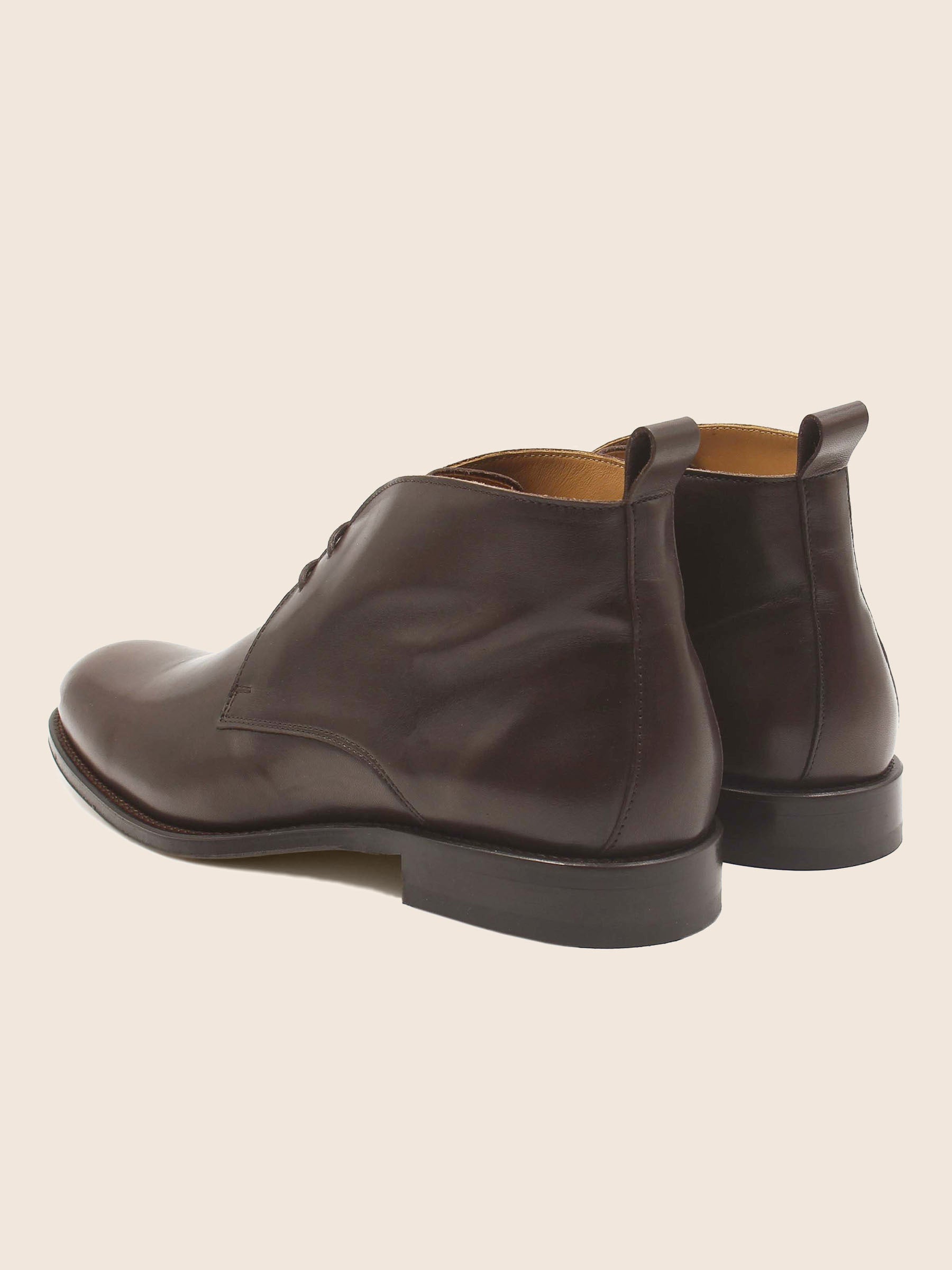 vue arriere desert boots cuir marron jules jenn