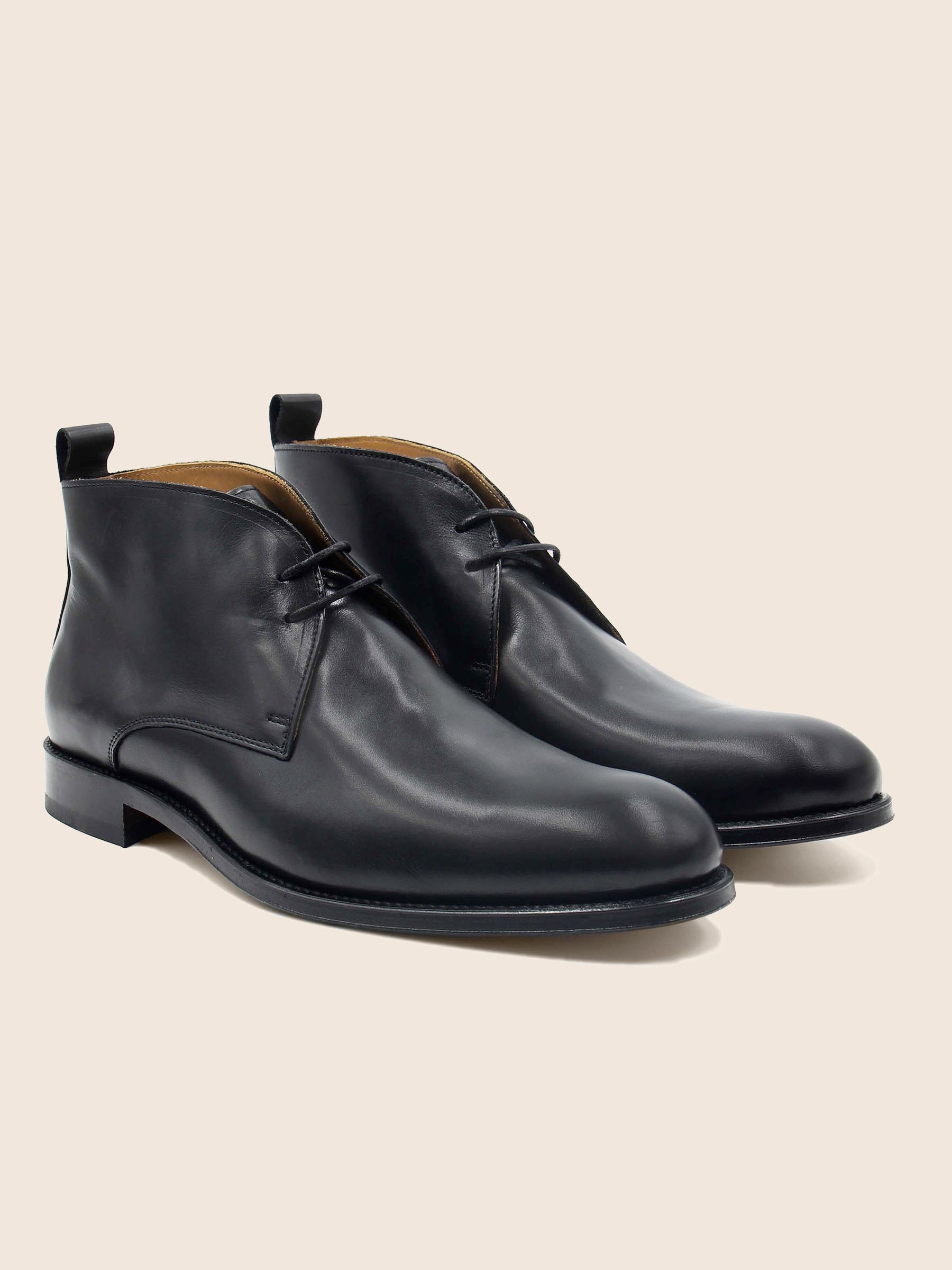 desert boots cuir noir jules jenn