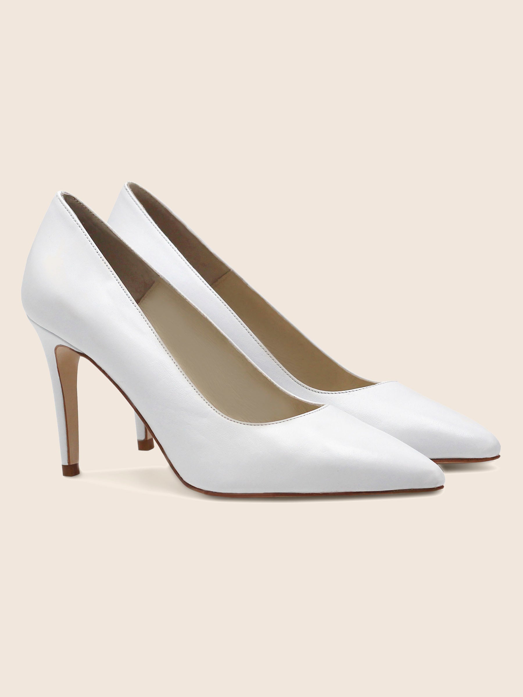 escarpins classiques cuir blanc jules & jenn