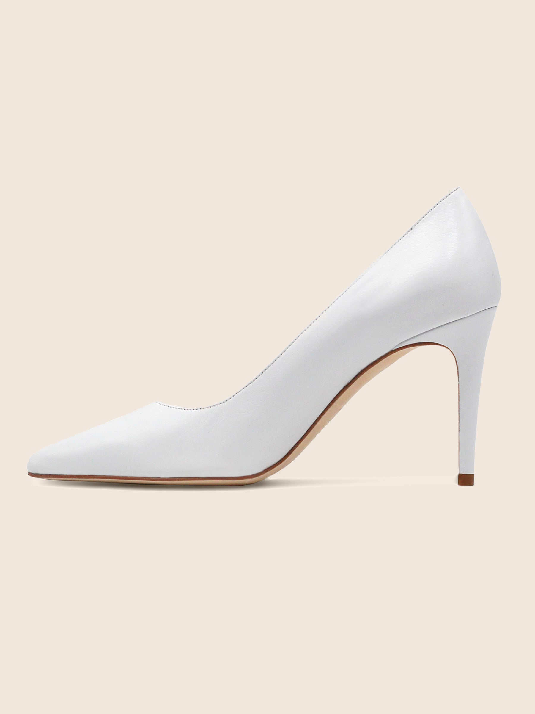vue interieur escarpins classiques cuir blanc jules & jenn