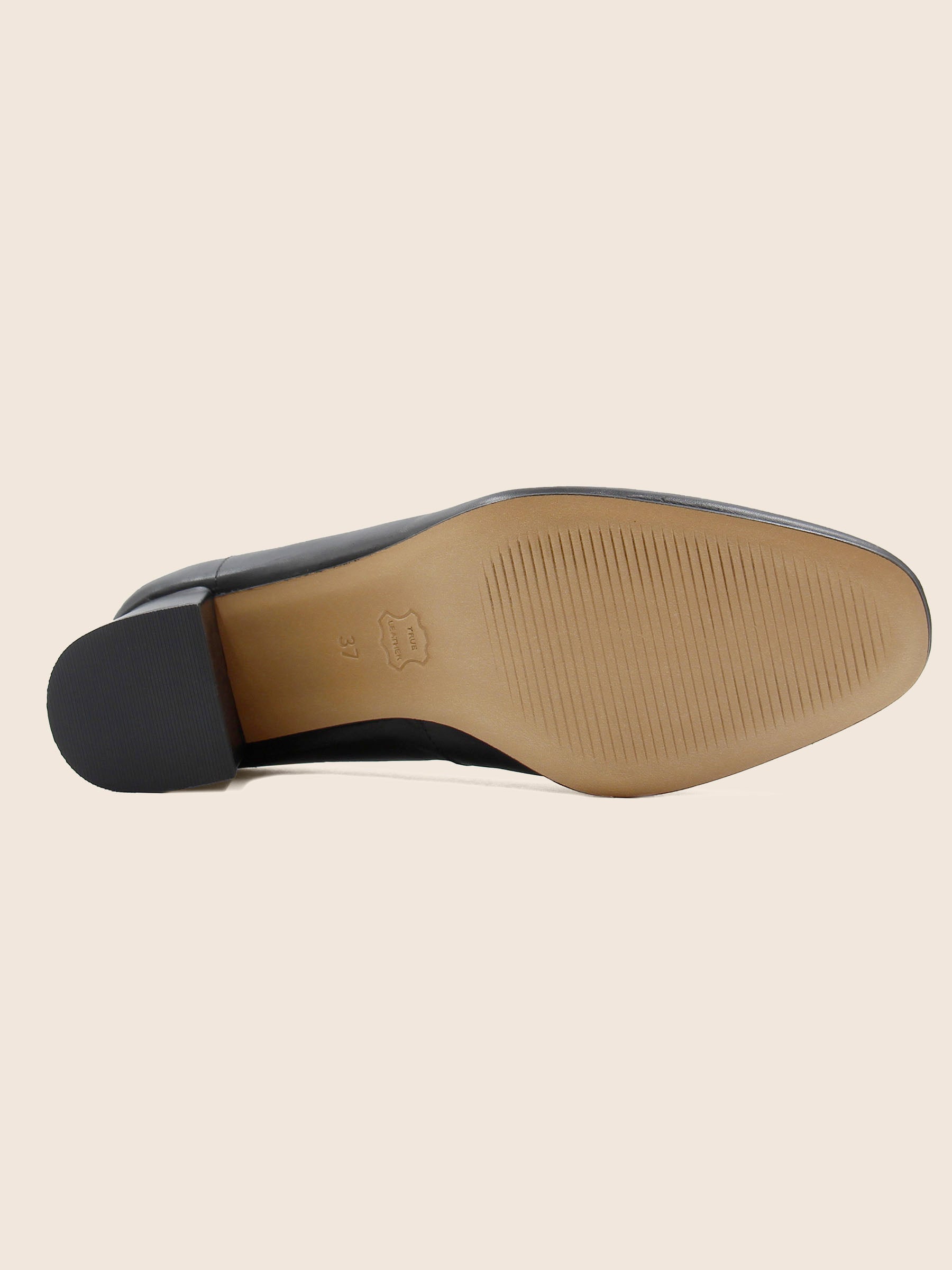 vue dessous escarpins retro cuir noir jules jenn