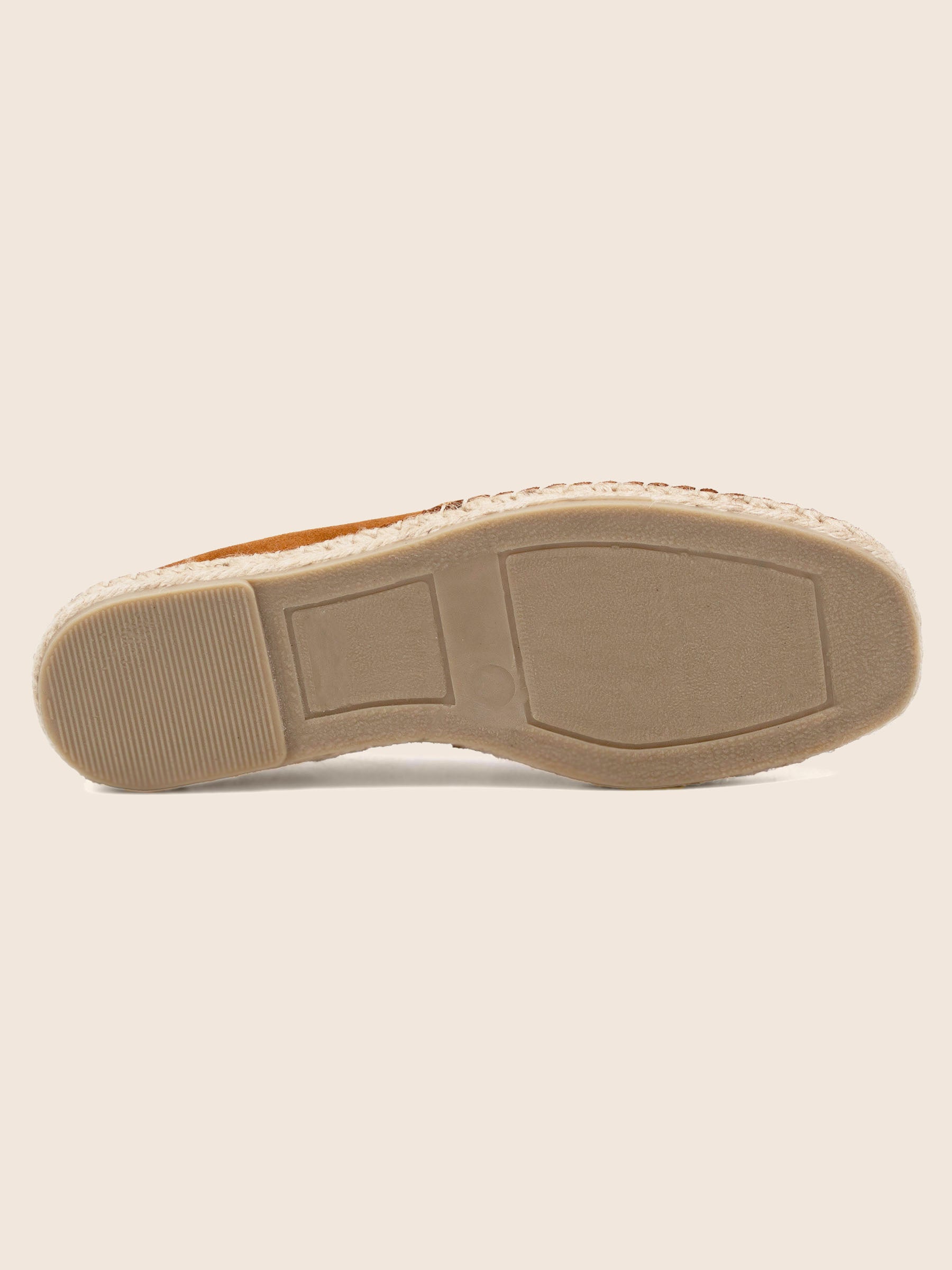 Espadrilles cuir daim cognac
