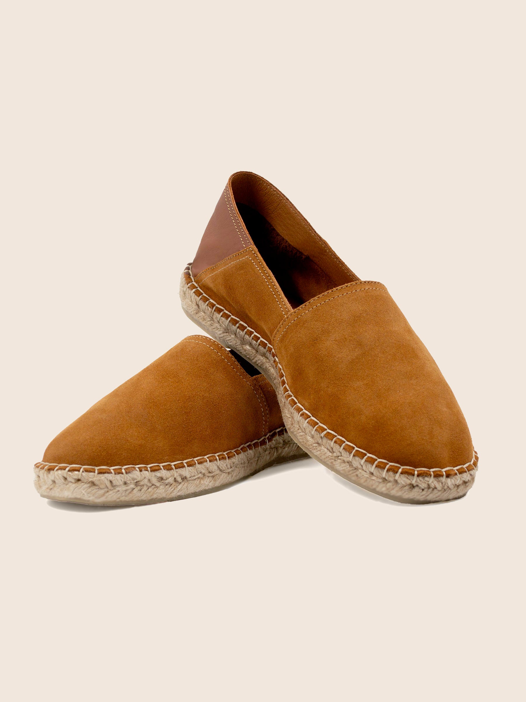 vue situation 1 espadrilles homme cuir daim cognac jules jenn