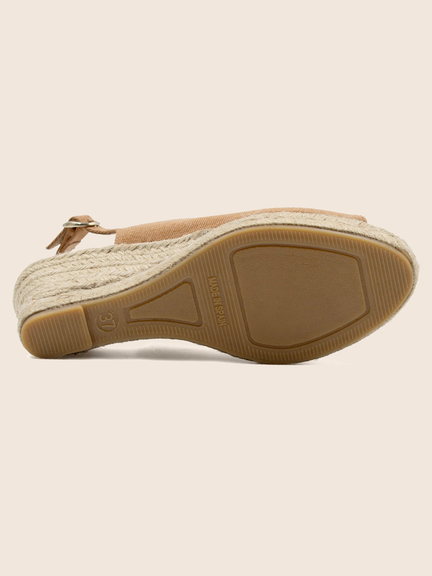 vue semelle espadrilles slingback toile recyclee camel jules jenn