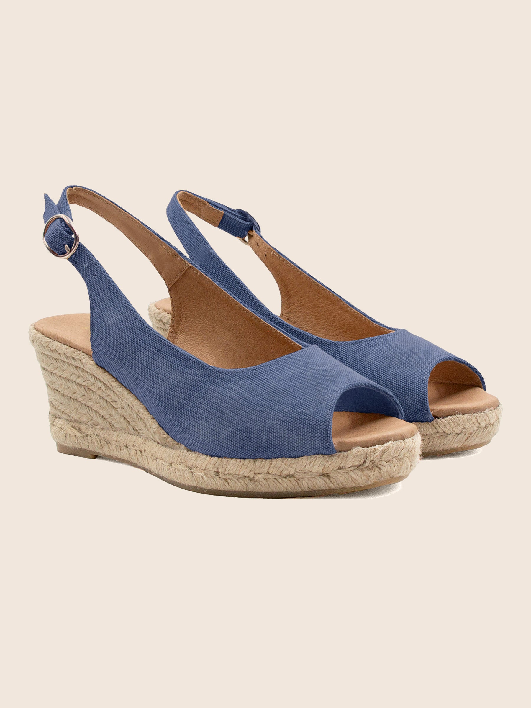 espadrilles slingback toile recyclee denim jules jenn