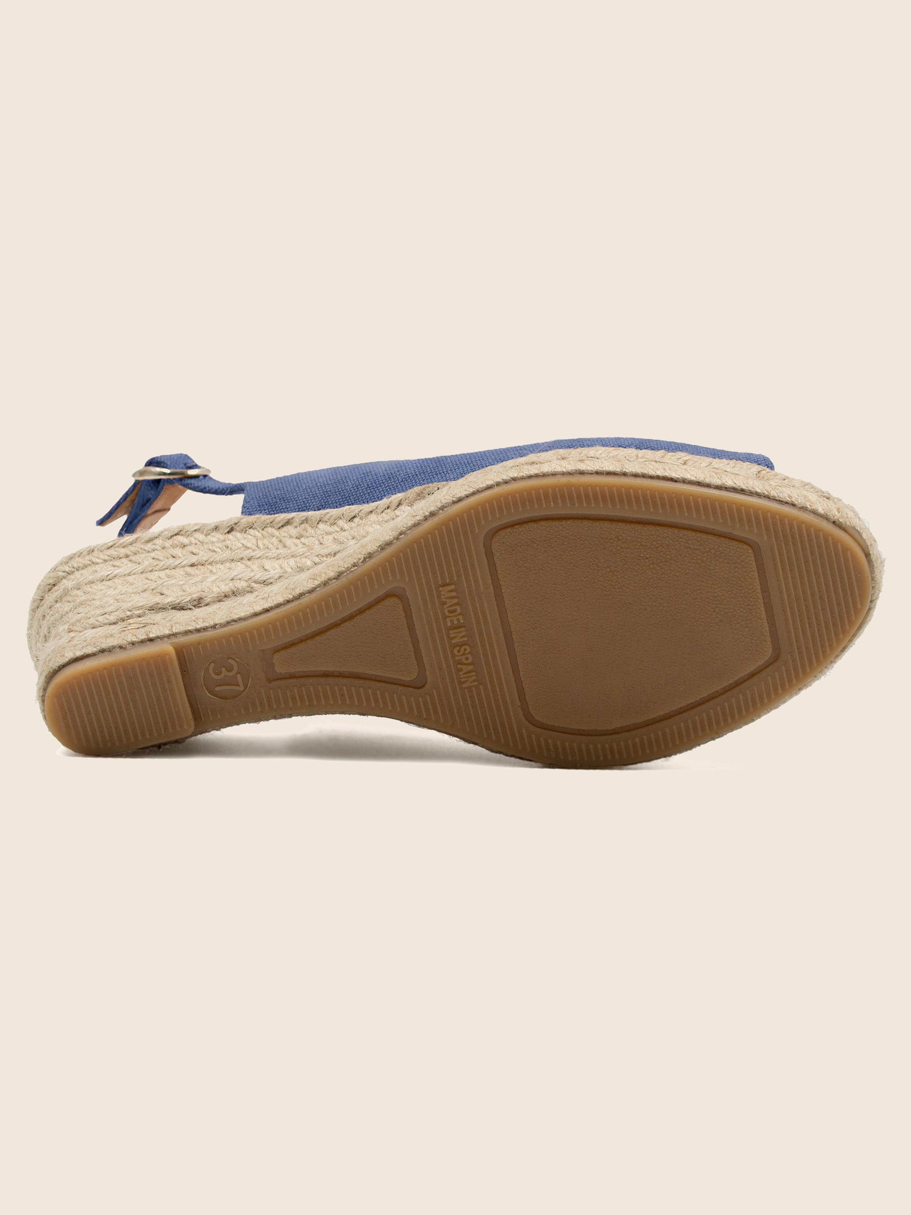 vue semelle espadrilles slingback toile recyclee denim jules jenn