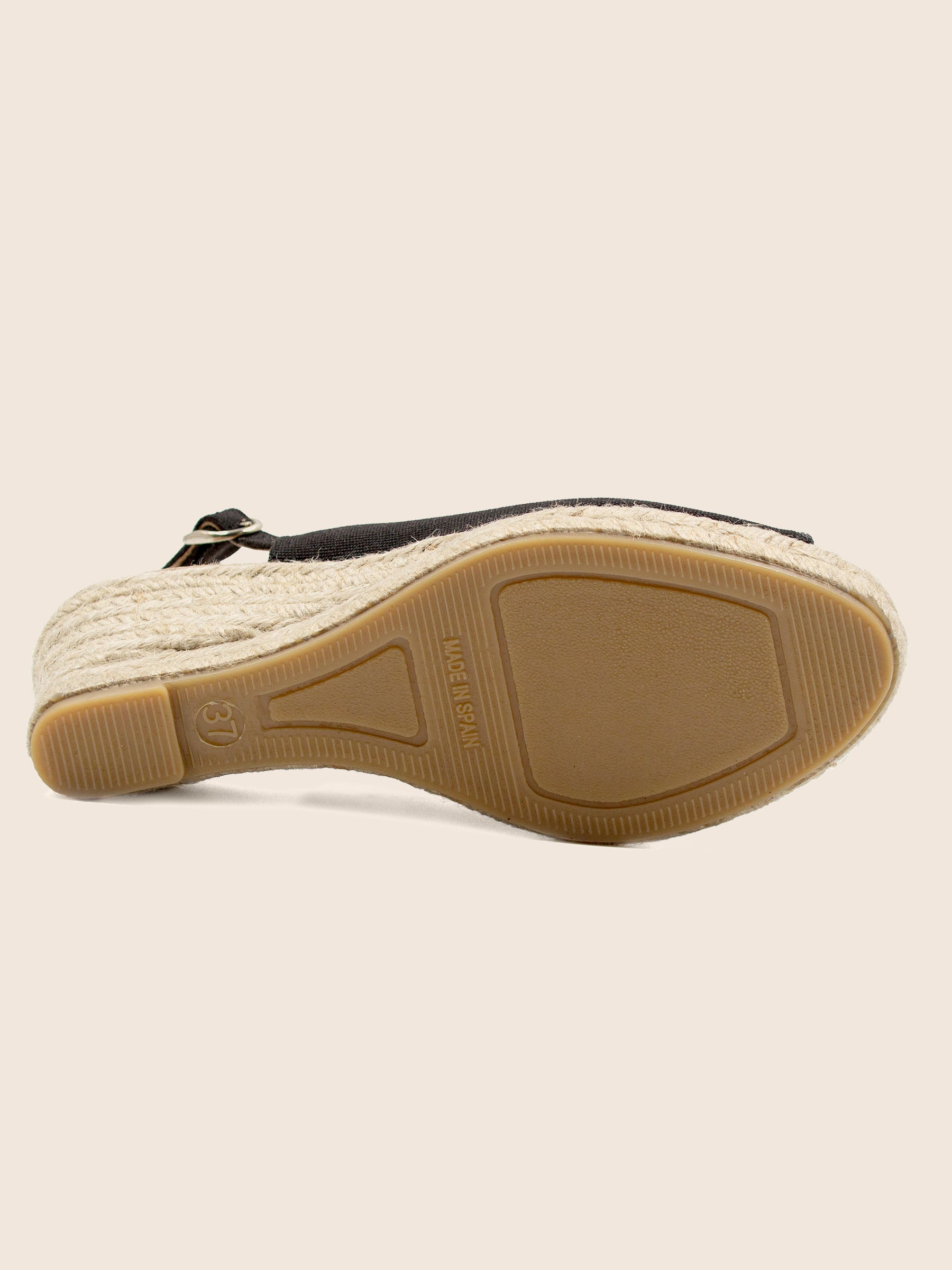 vue semelle espadrilles slingback toile recyclee noir jules jenn