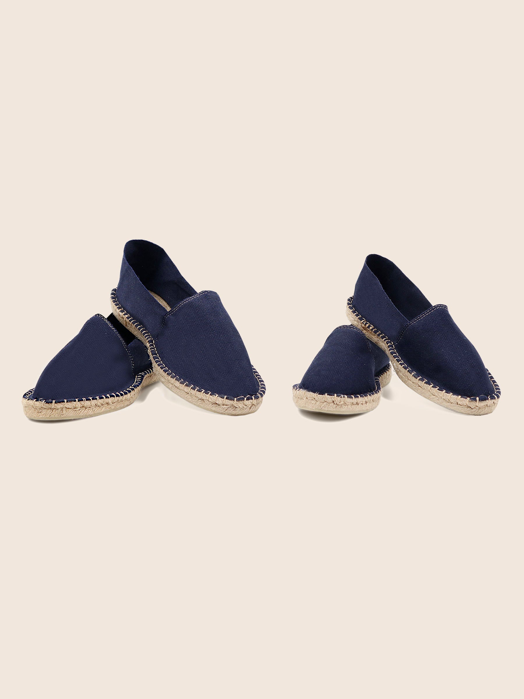 vue posée espadrilles toile de coton bleu jules jenn