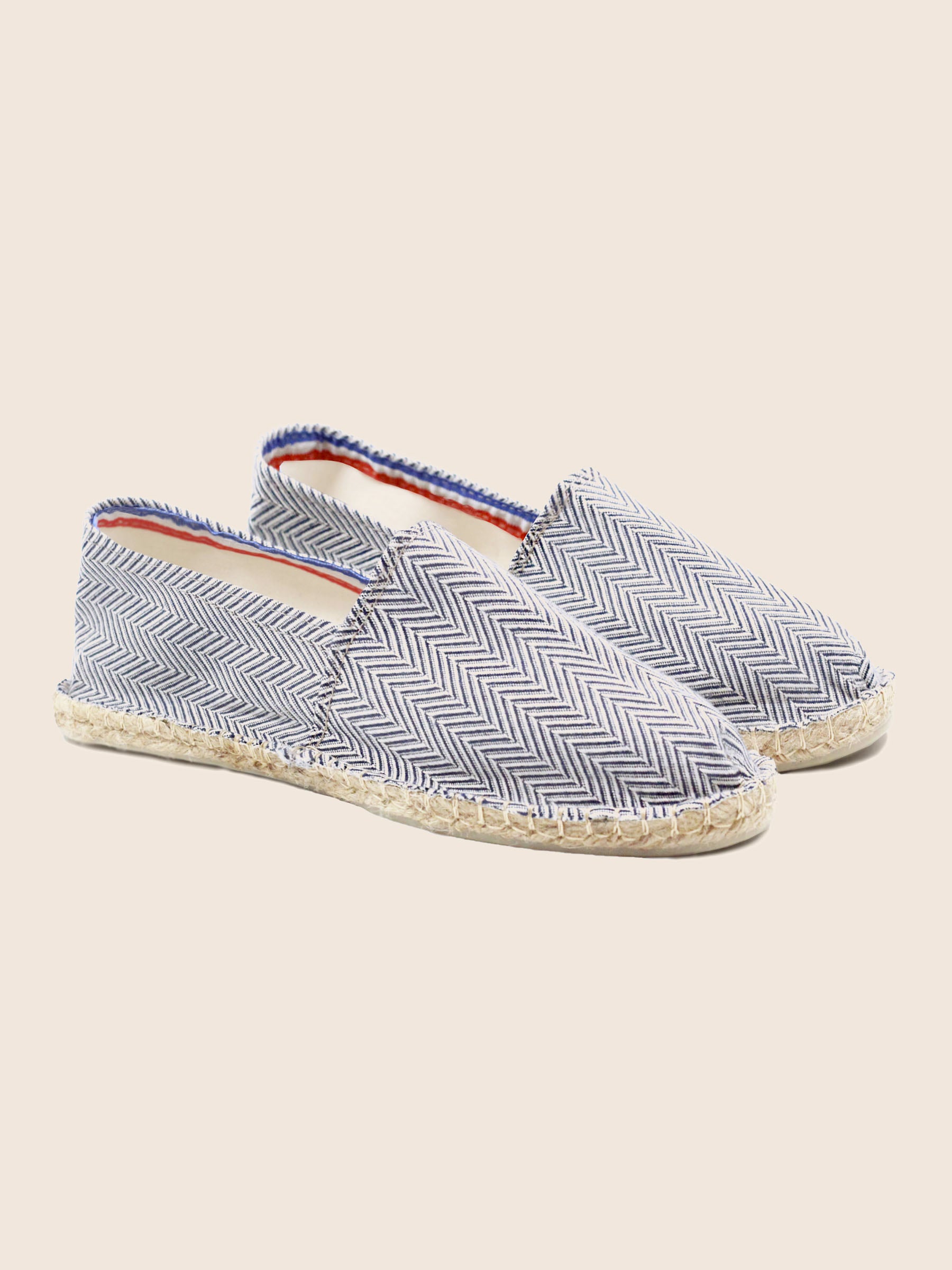 espadrilles toile coton recycle blanc bleu jules & jenn