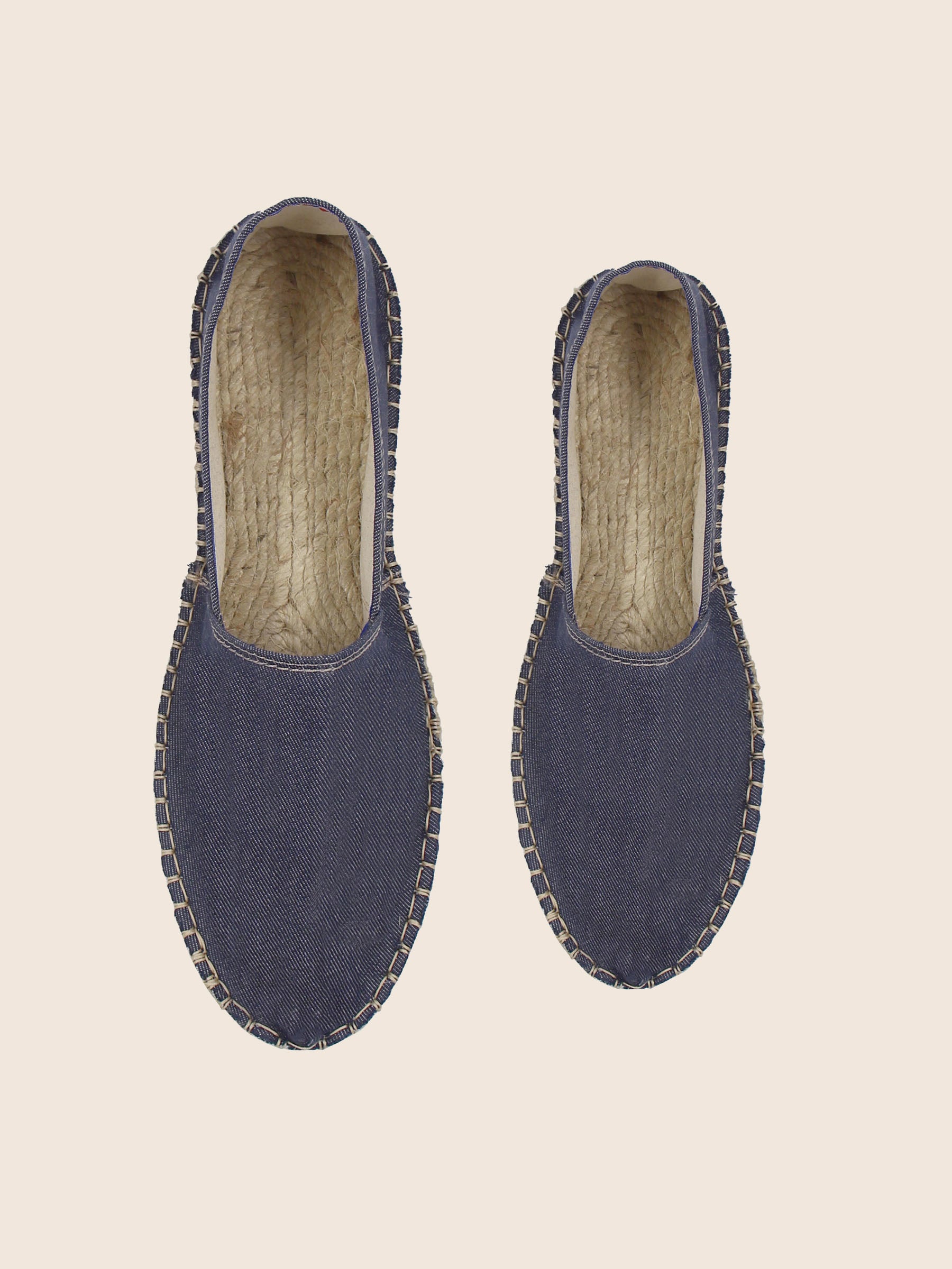 vue dessus espadrilles toile jean bleu jules jenn