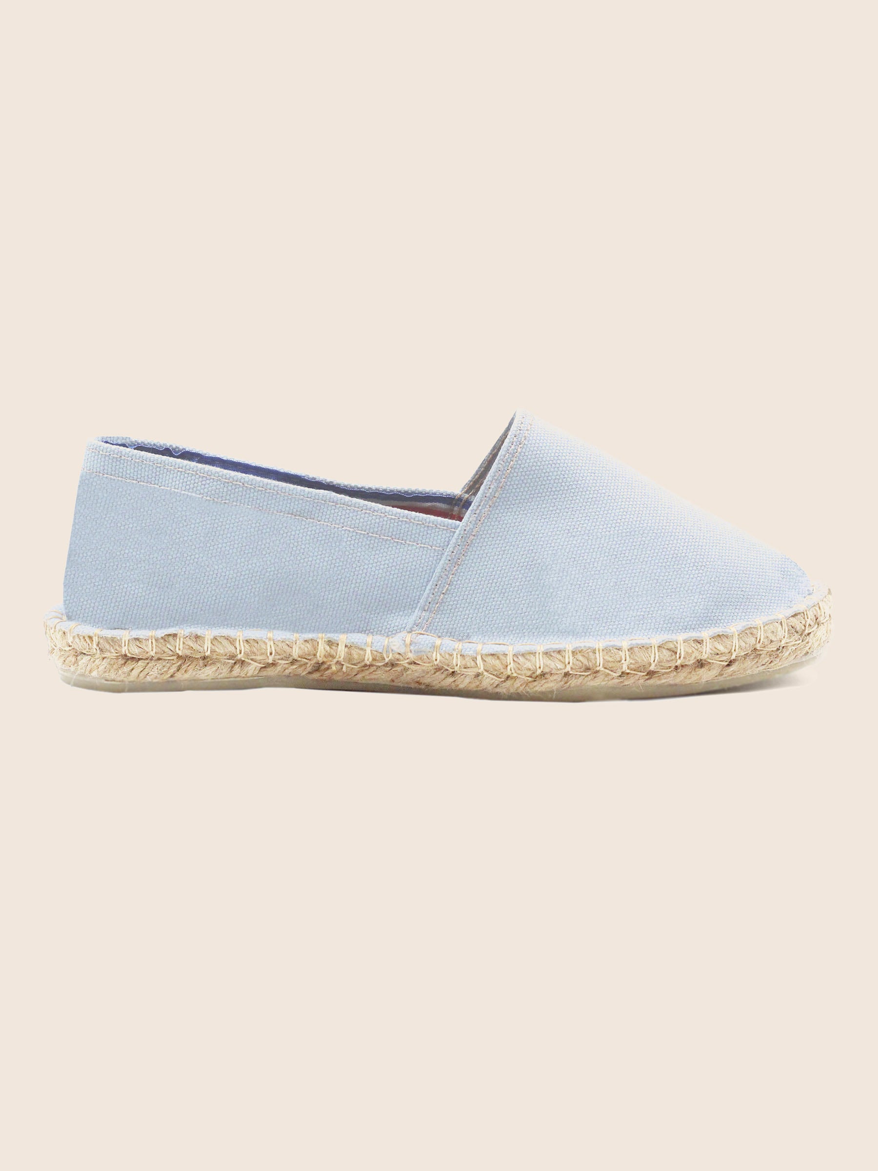 vue interieur espadrilles toile coton recycle bleu clair jules & jenn