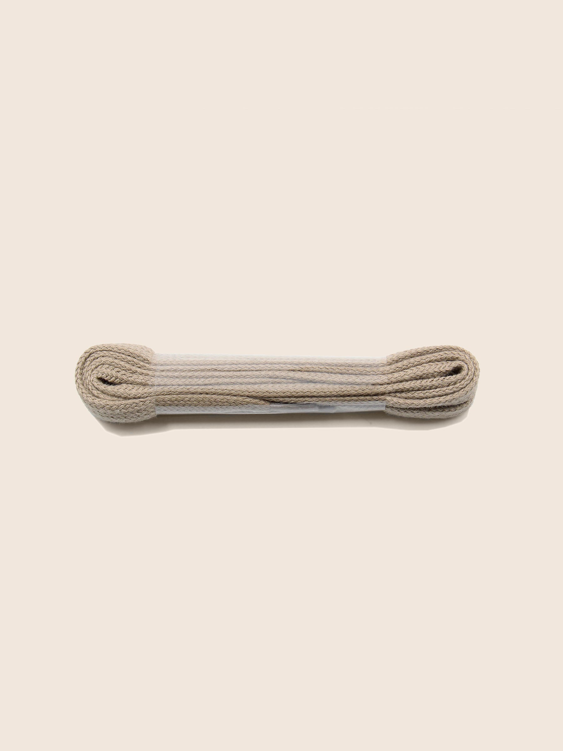 Lacets plats coton beige