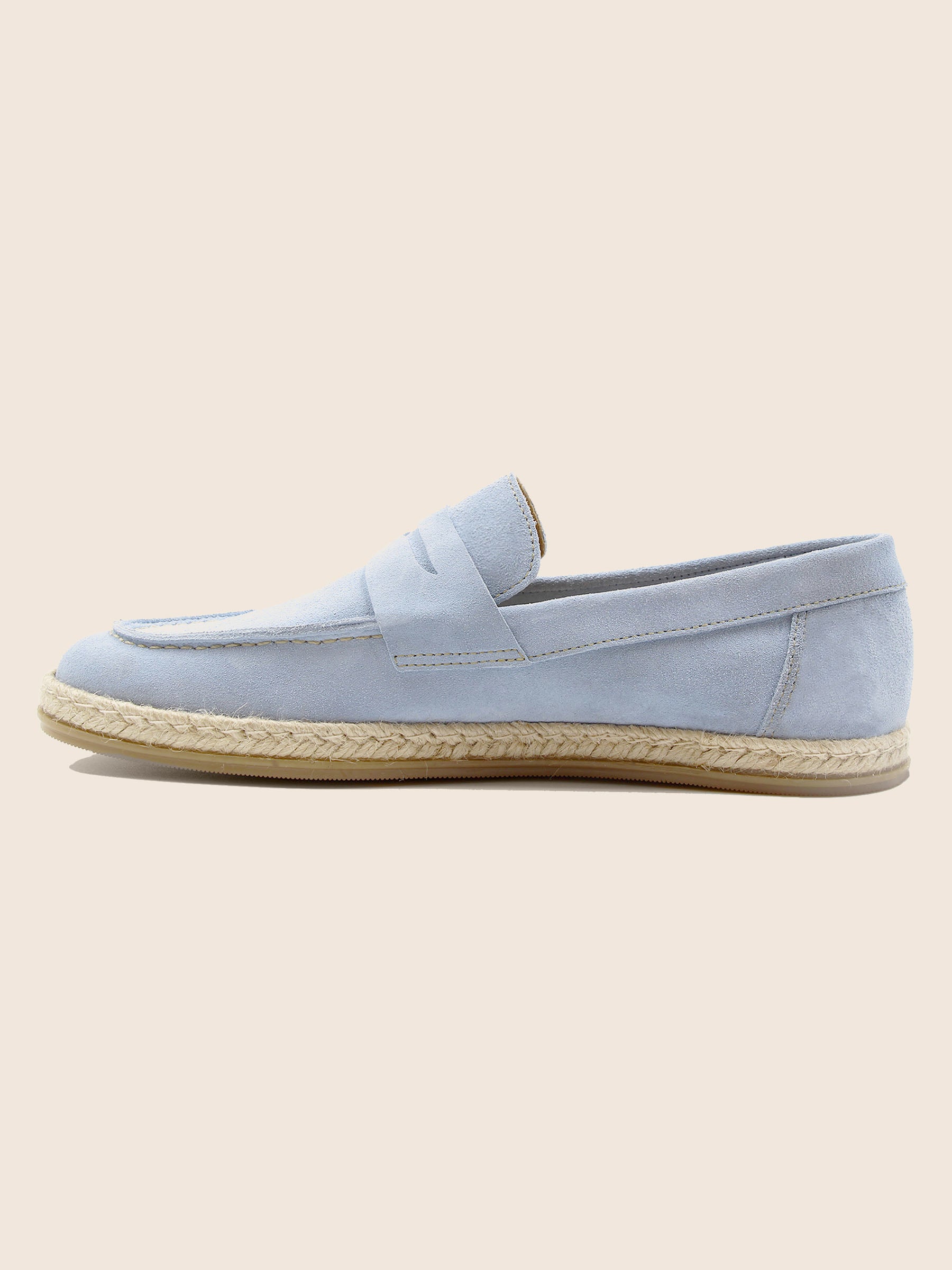 vue interieure mocassins espadrille cuir daim bleu clair jules jenn