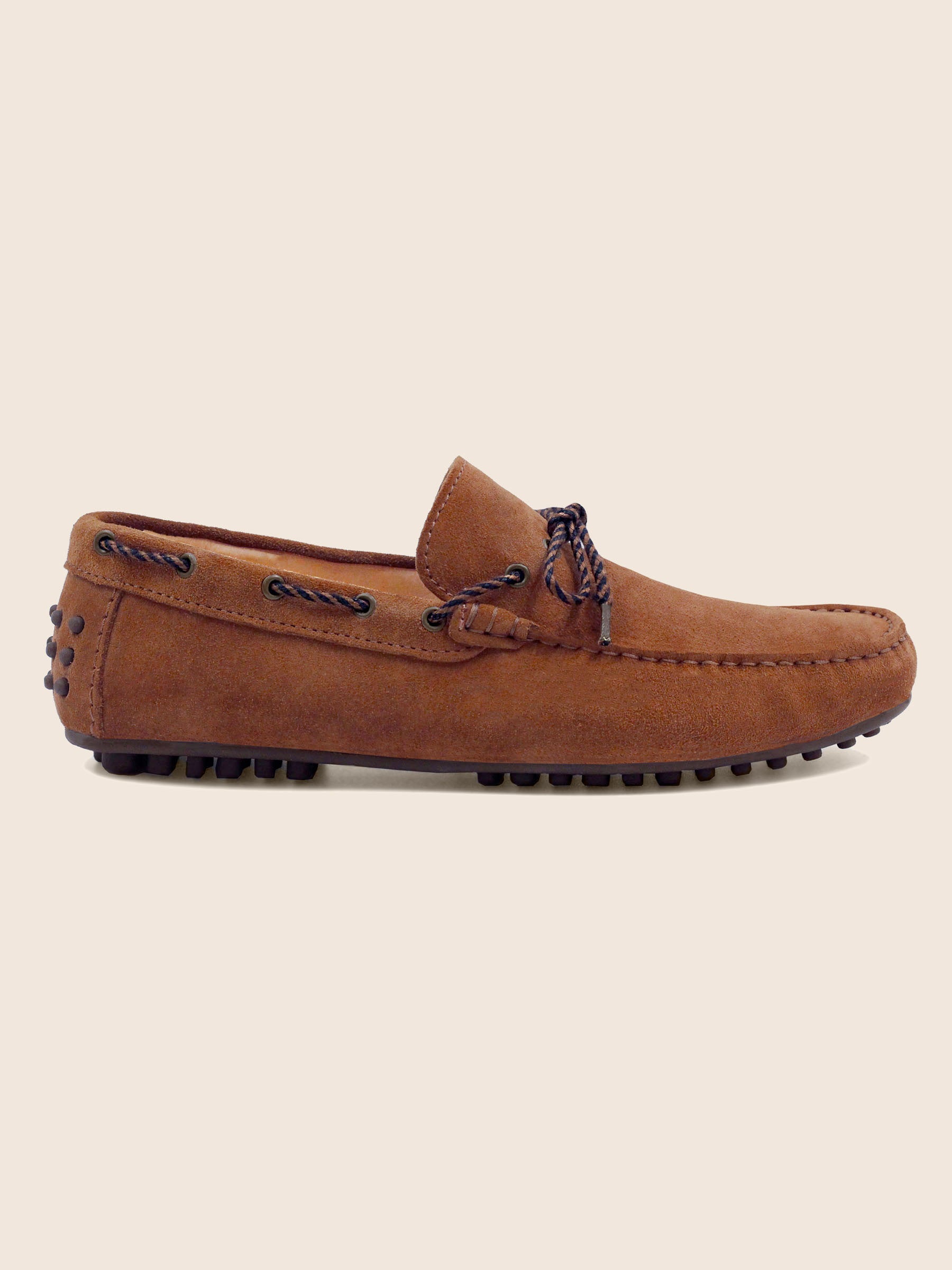 vue exterieur mocassins tradition cuir daim cognac jules jenn