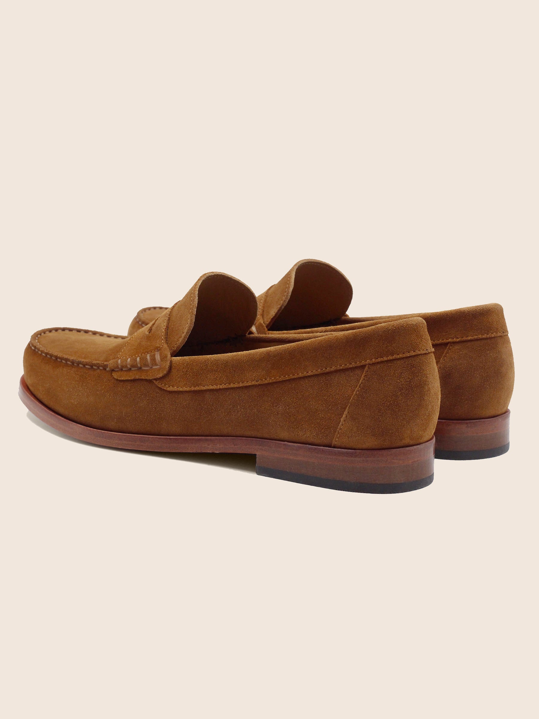 vue arriere mocassins urbains cuir daim cognac jules jenn