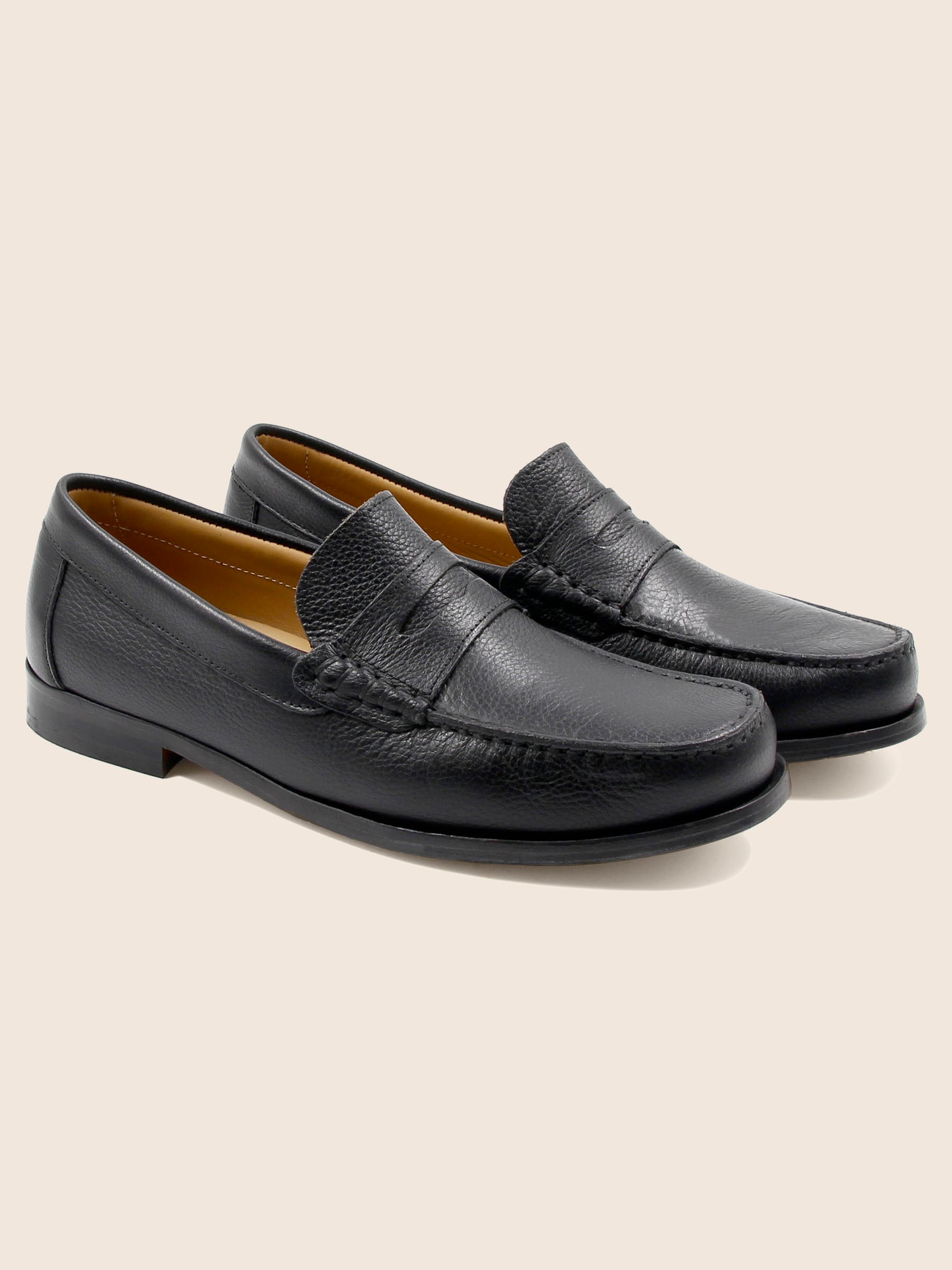mocassins urbains cuir graine noir jules jenn