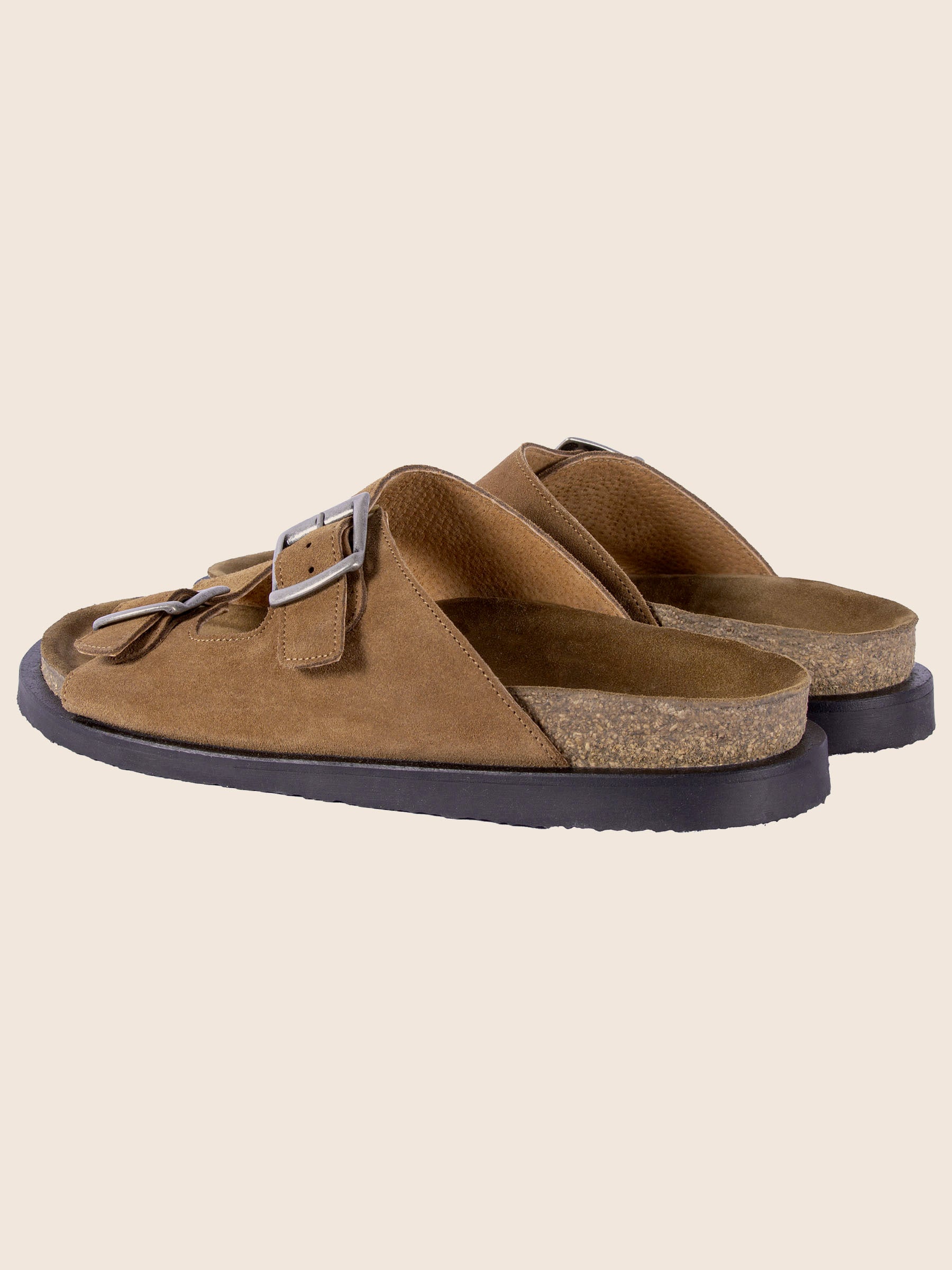 vue arriere mules liege cuir daim cognac jules jenn