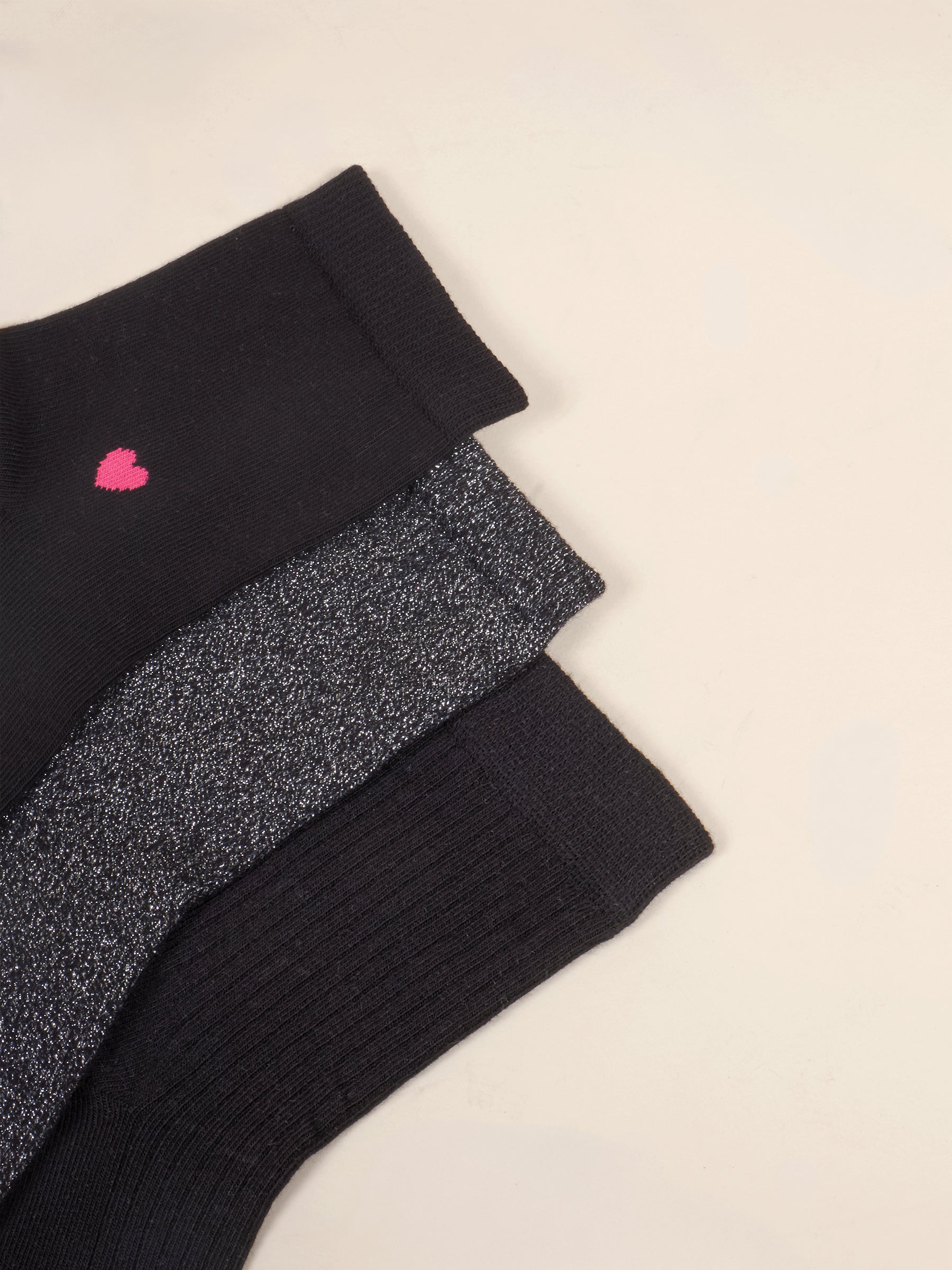 photo vue détail pack chaussettes noir jules & jenn