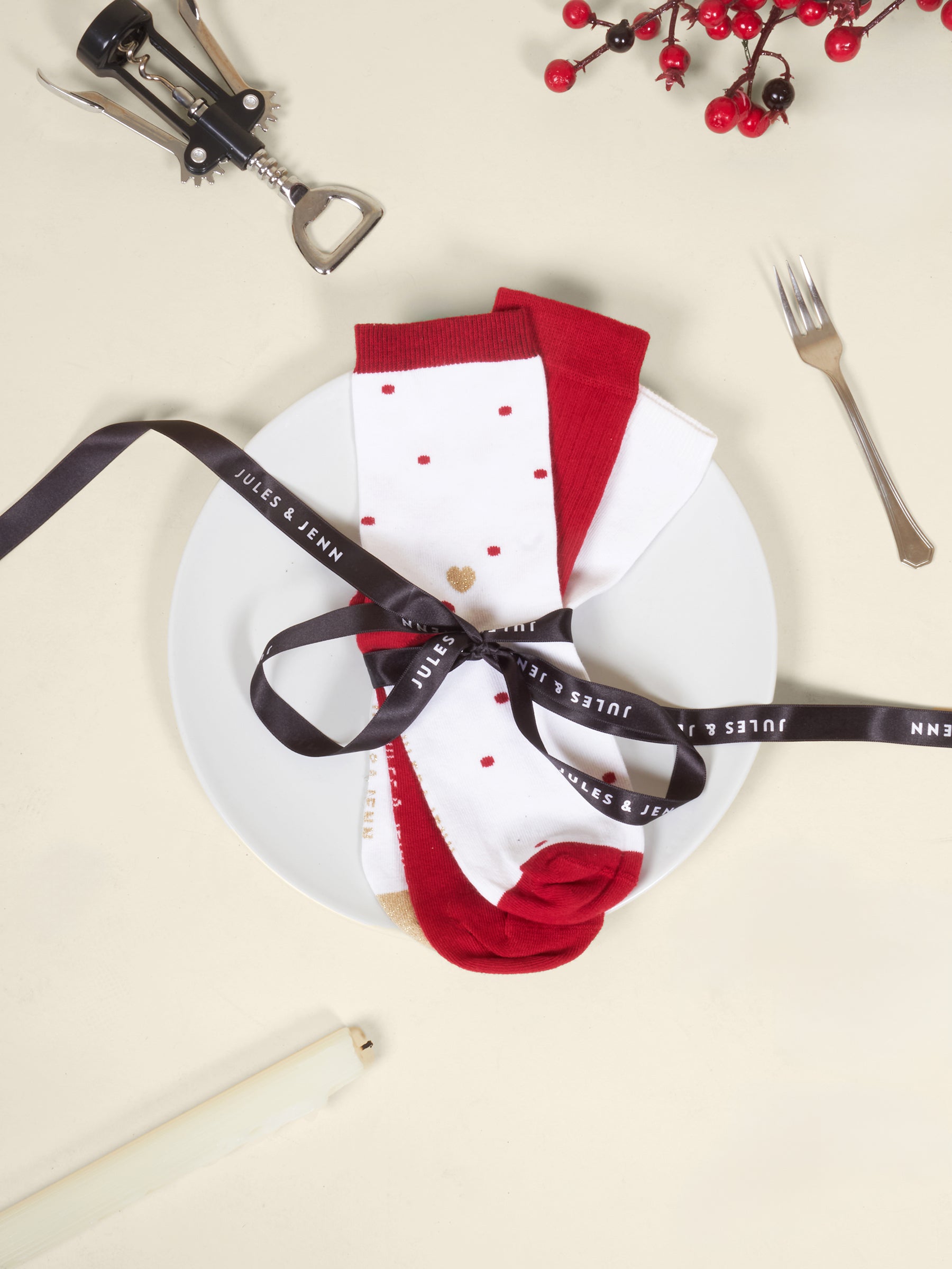 pack chaussettes rouge blanc jules jenn