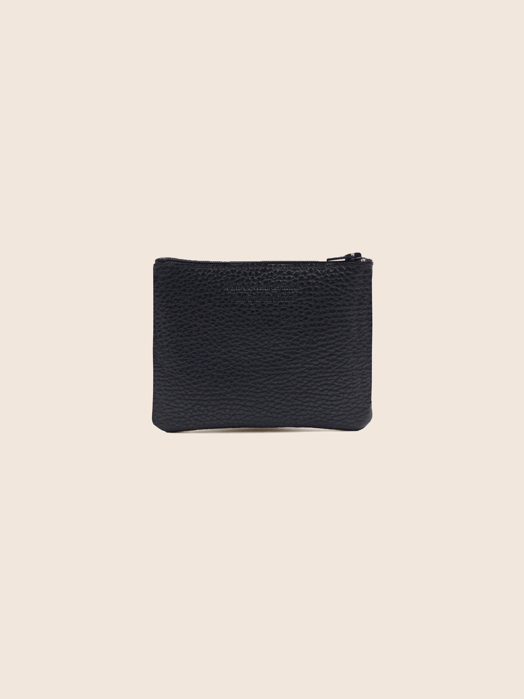 vue arriere pochette cuir graine upcycle noir petit modele jules jenn