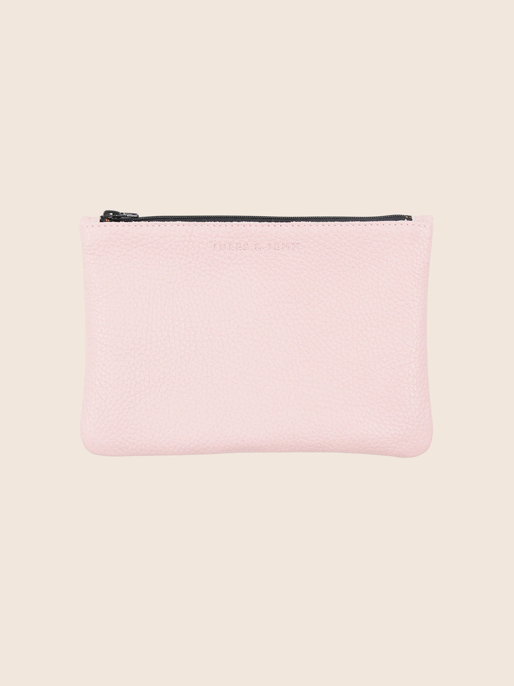 pochette cuir graine upcycle rose moyen modele jules jenn