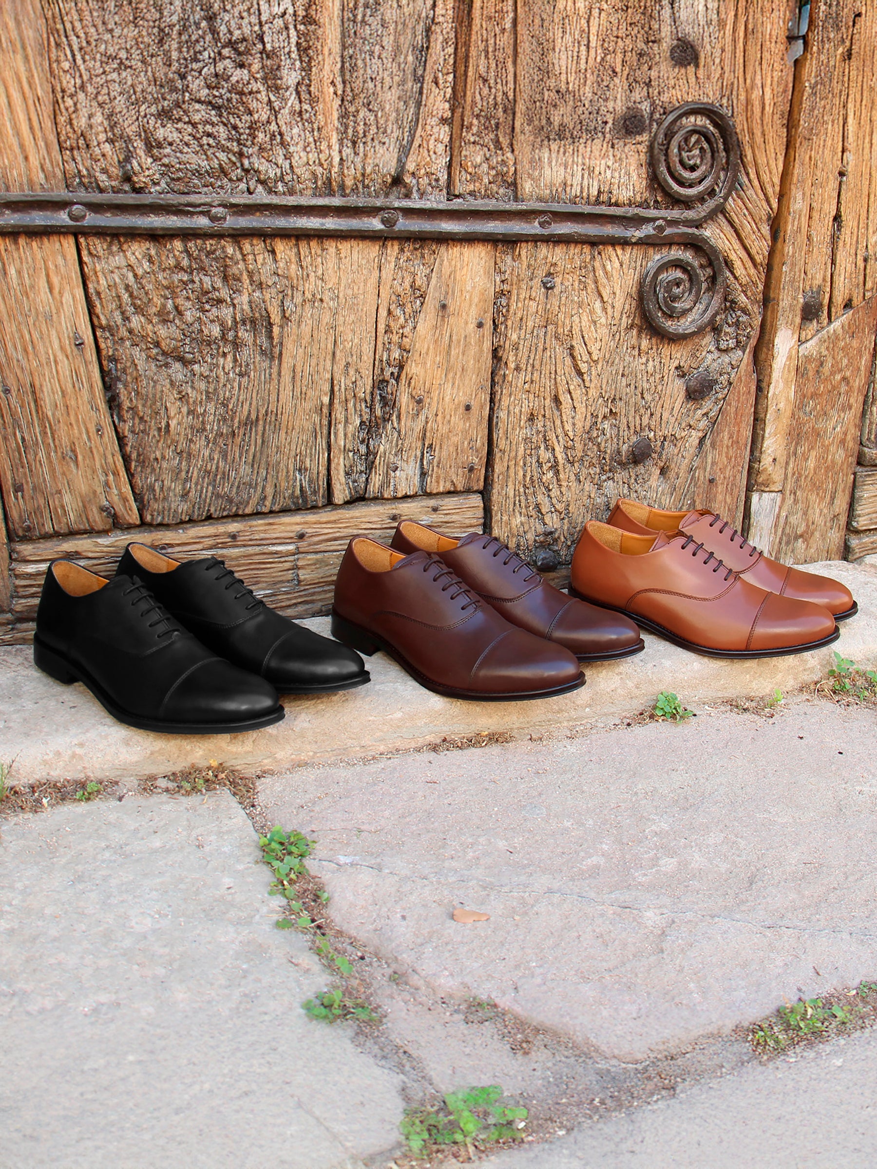 vue posée richelieu oxford cuir cognac jules jenn