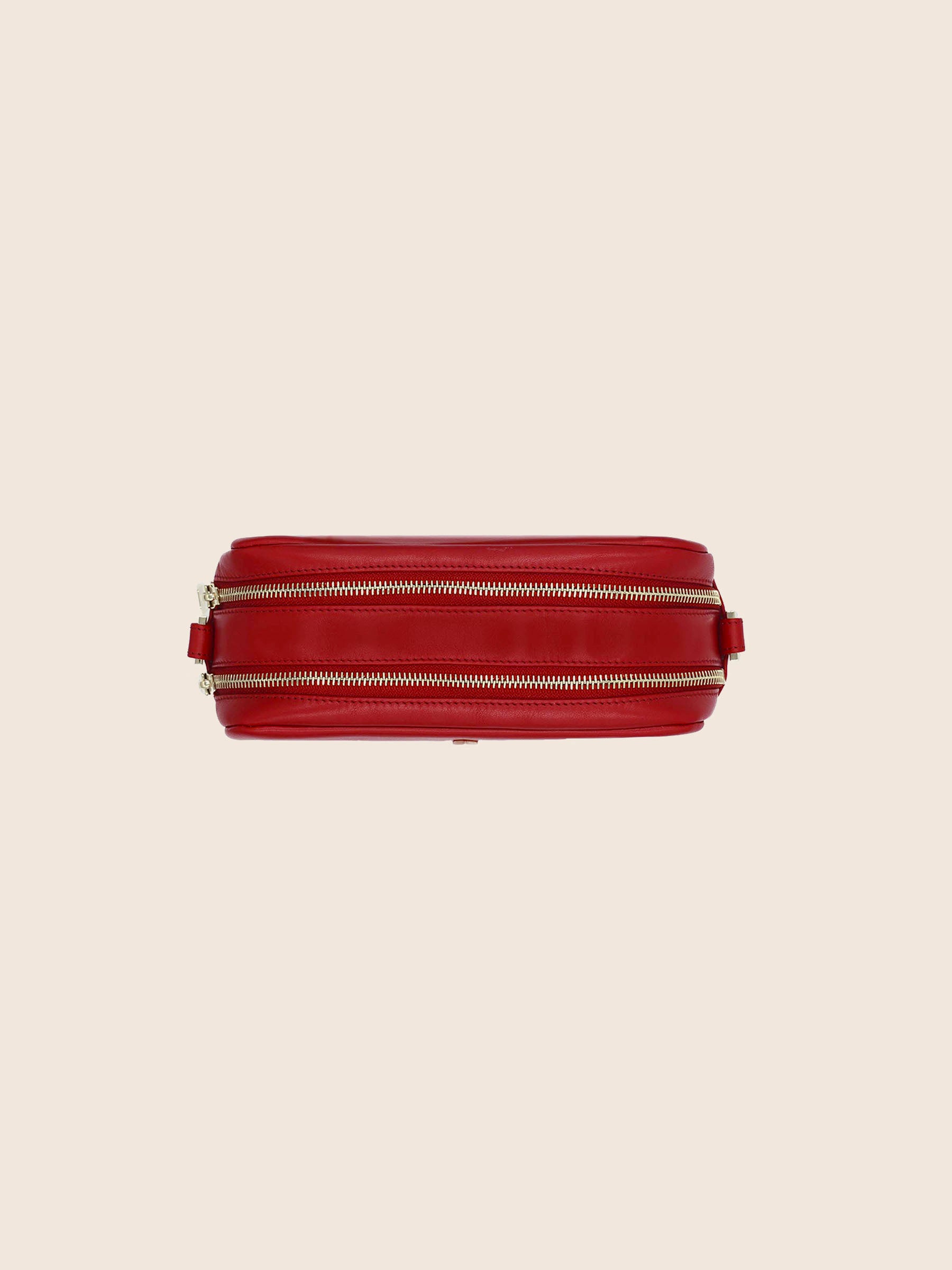 vue dessus sac gabrielle cuir rouge jules jenn