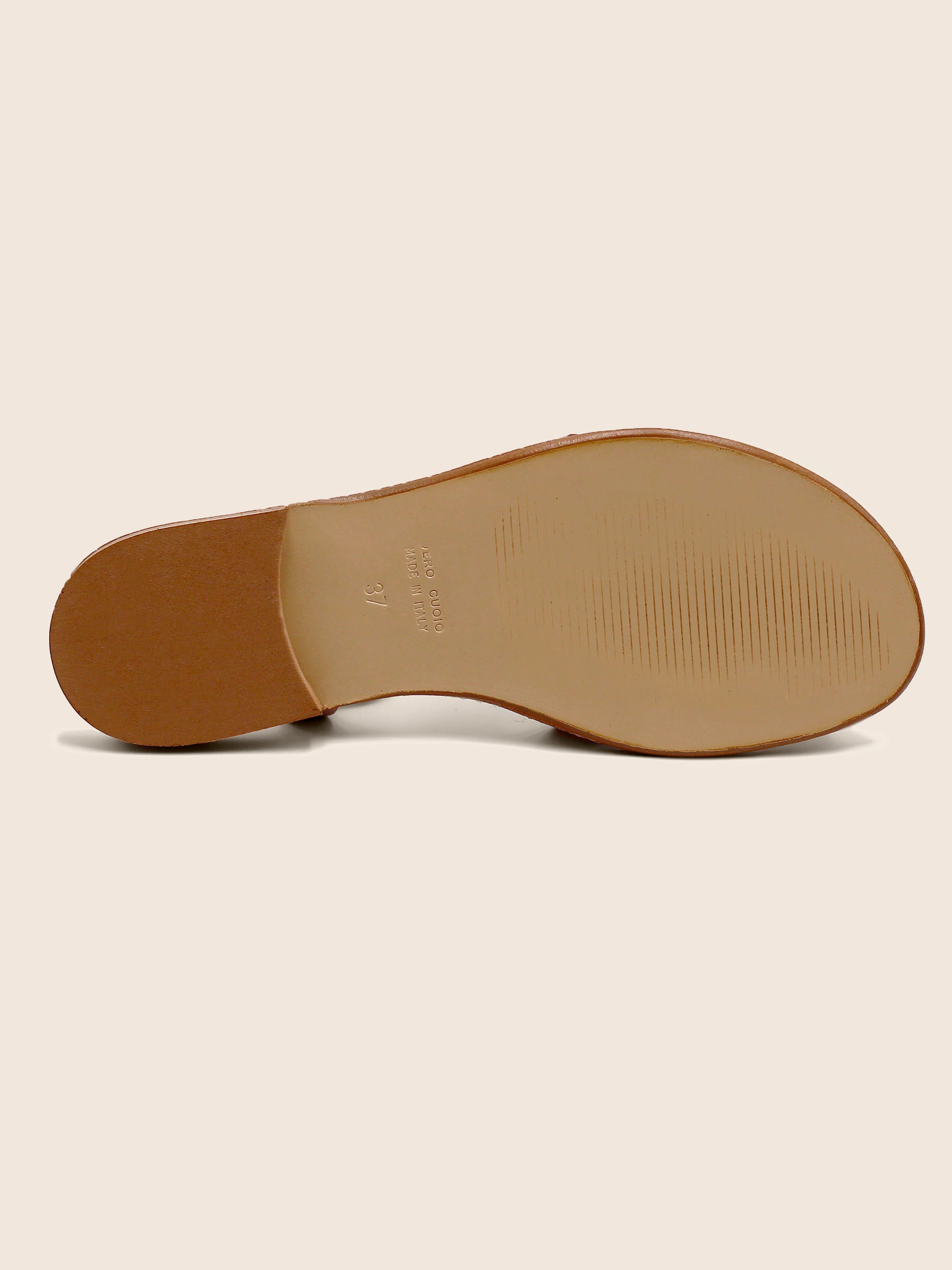 vue dessous sandales plates croisees cuir daim cognac jules & jenn