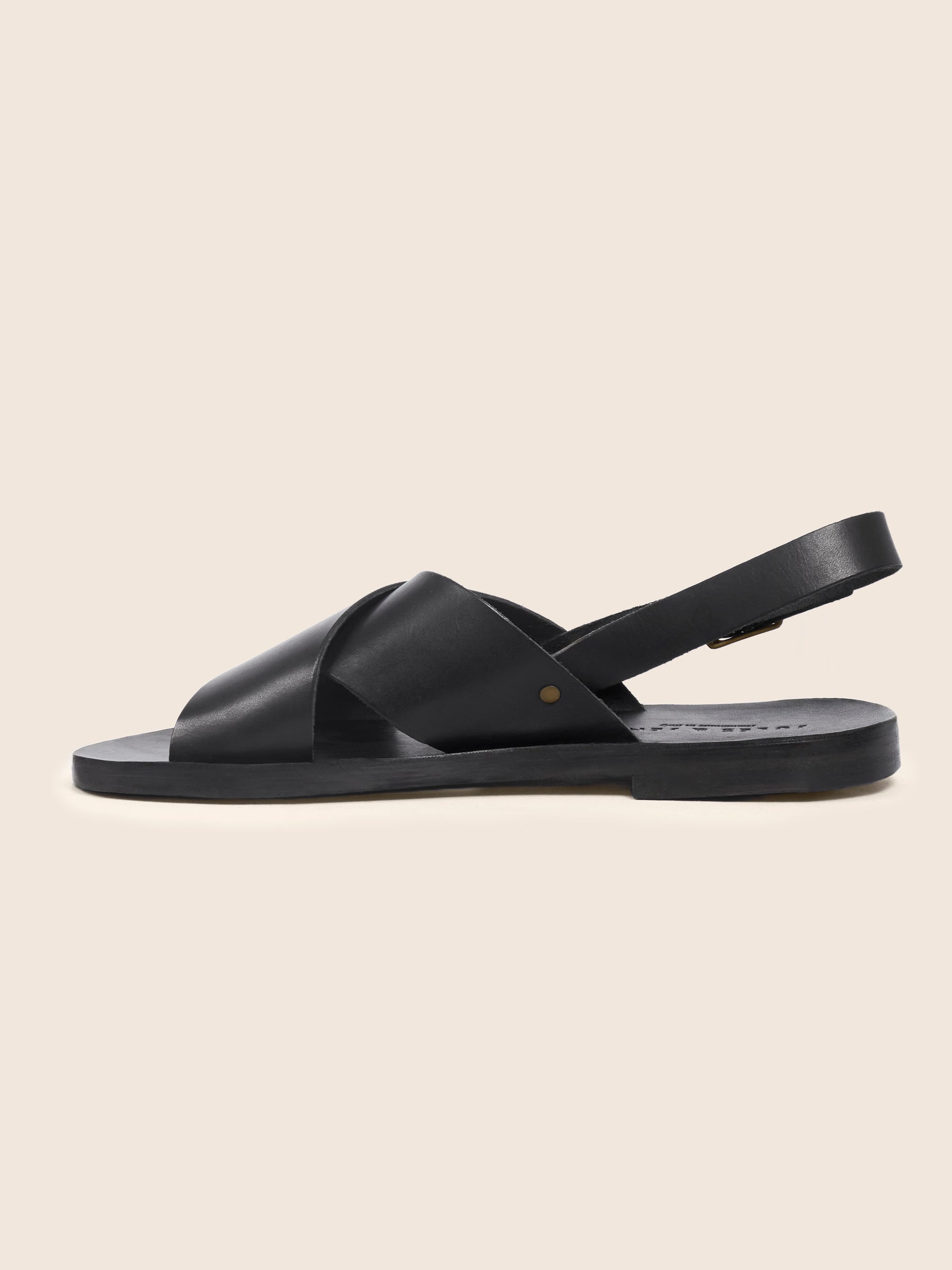 sandales homme double brides vue interieur cuir noir jules jenn