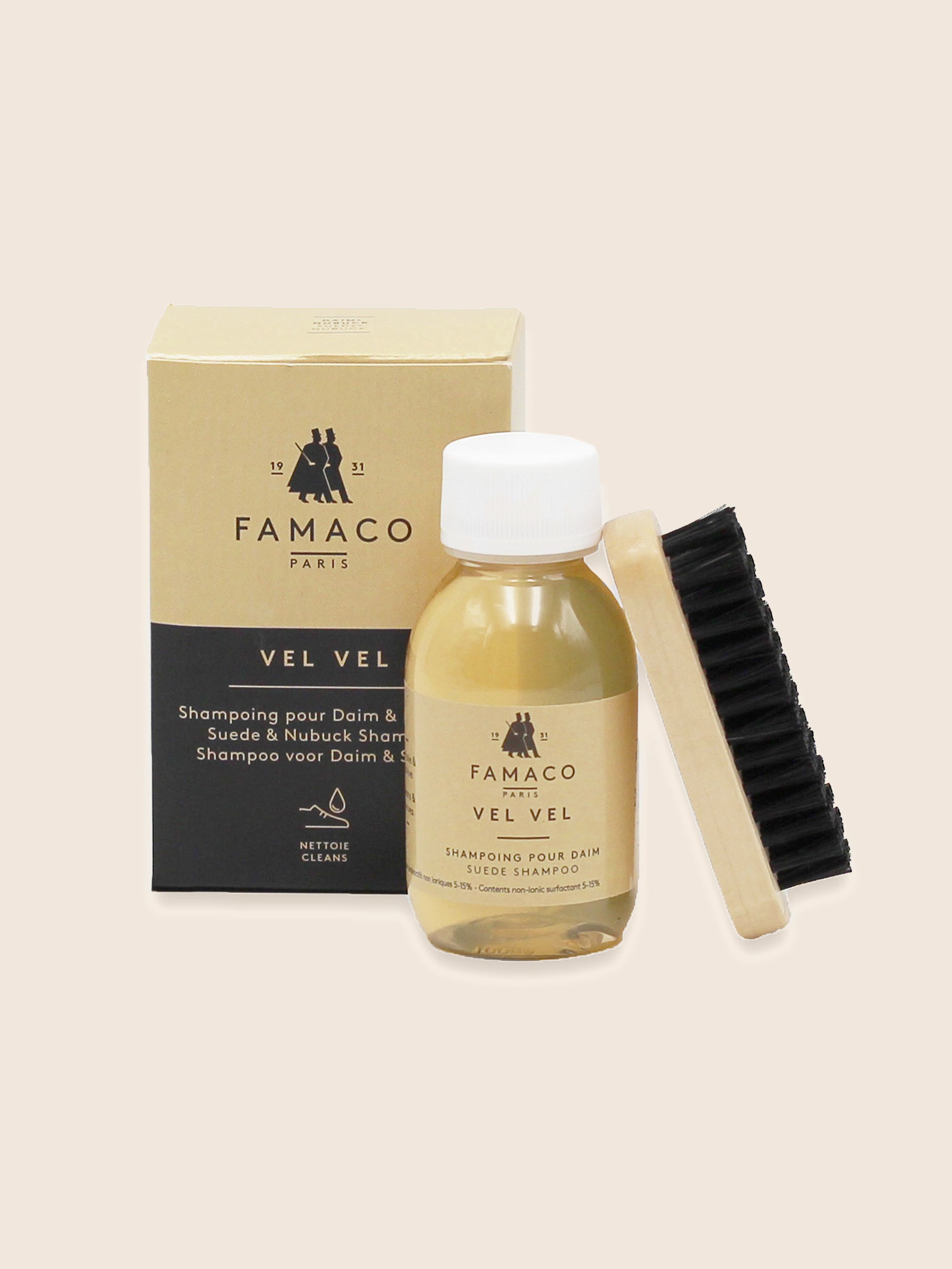 Vue ouverte shampoing cuir daim jules jenn