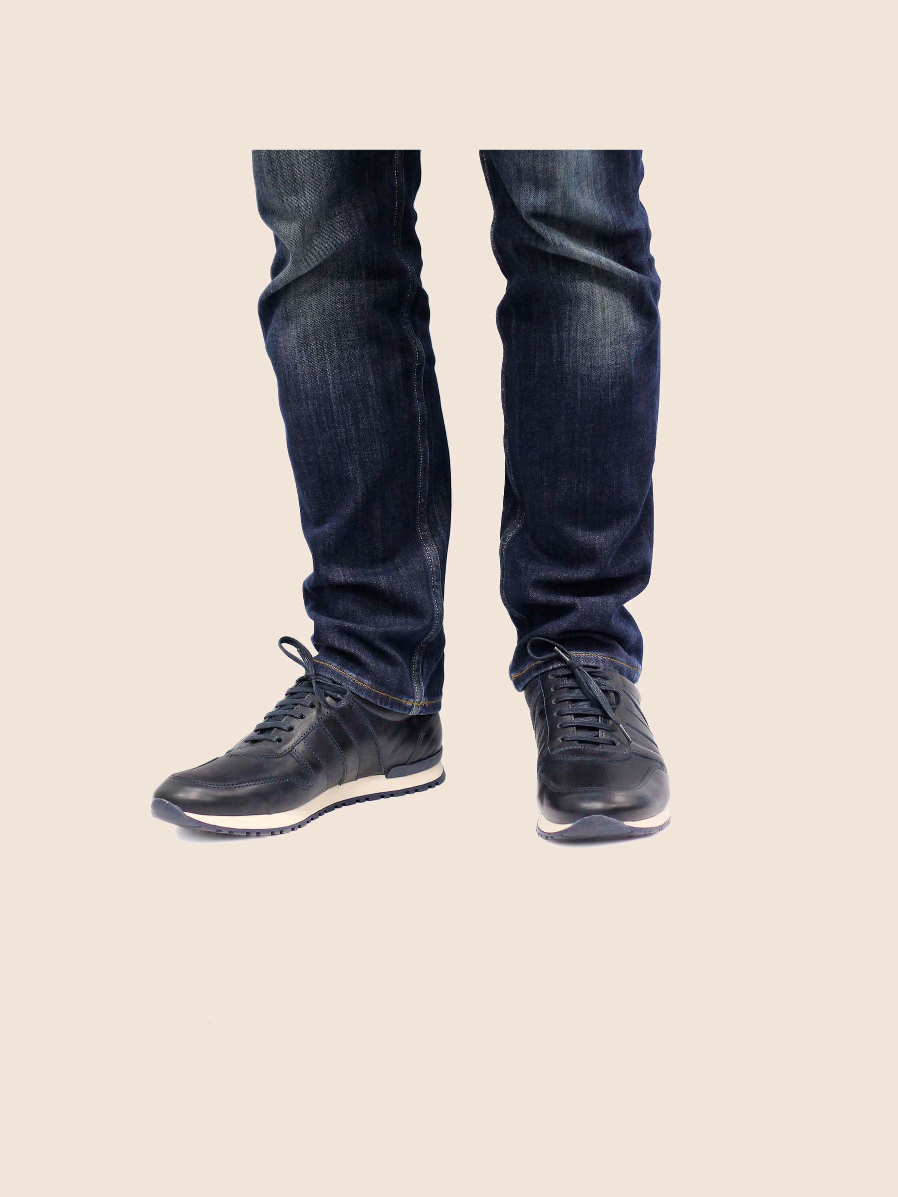 vue 7 sneakers cuir bleu marine jules jenn
