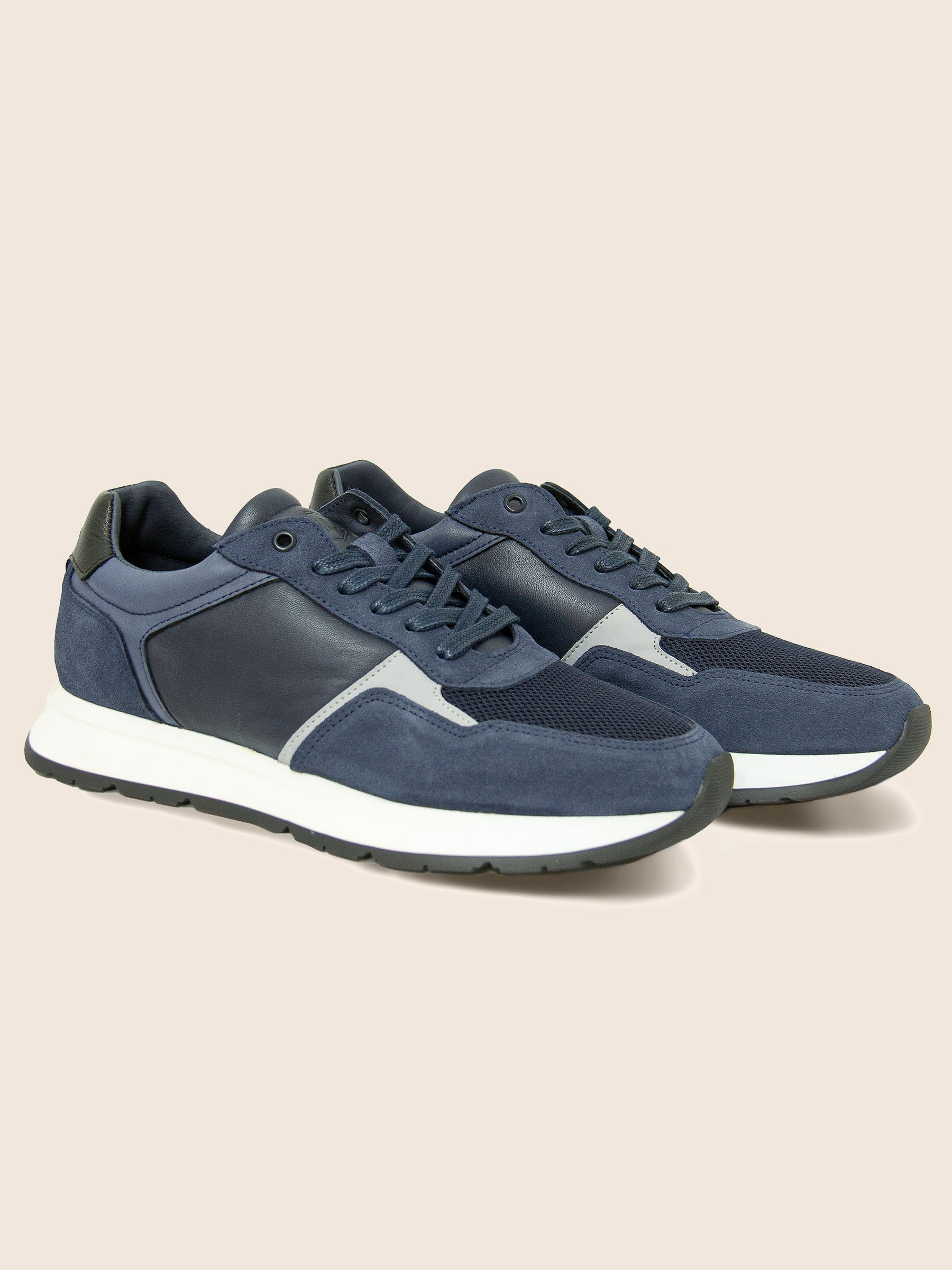 sneakers noe cuir bleu jules jenn