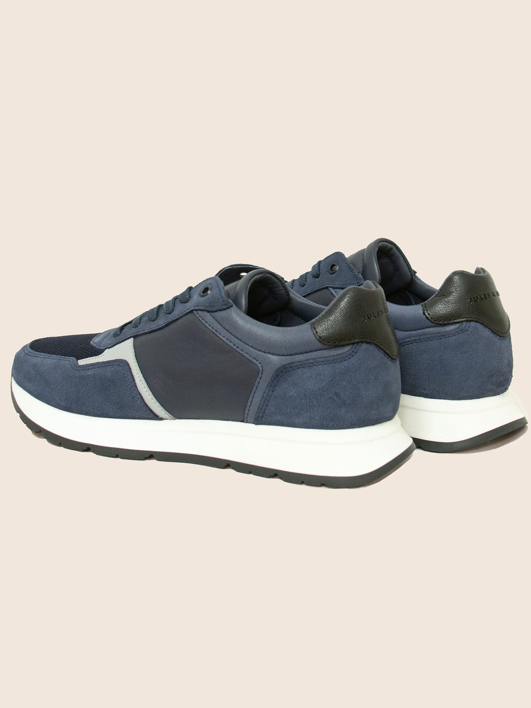 vue arriere sneakers noe cuir bleu jules jenn