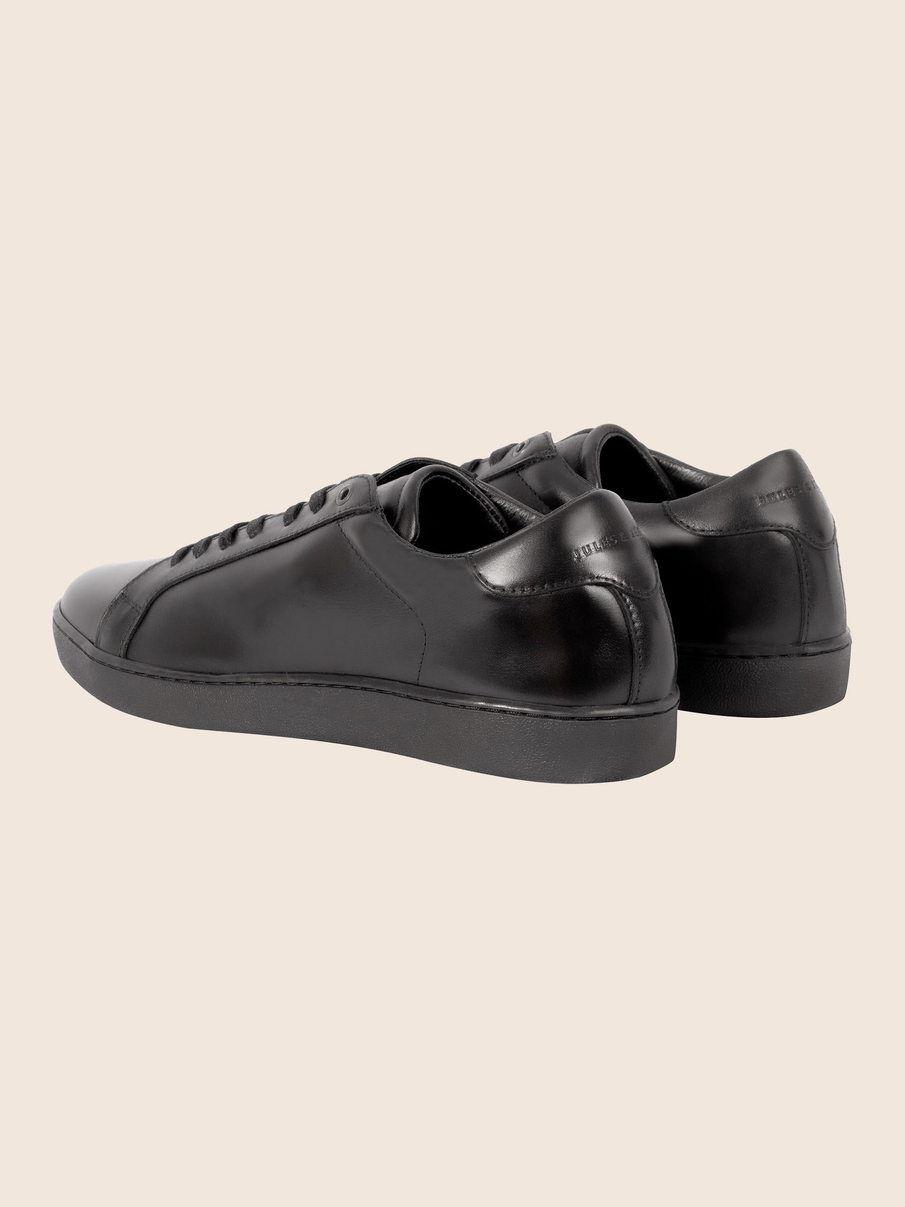 vue arriere tennis lacet homme cuir noir jules jenn