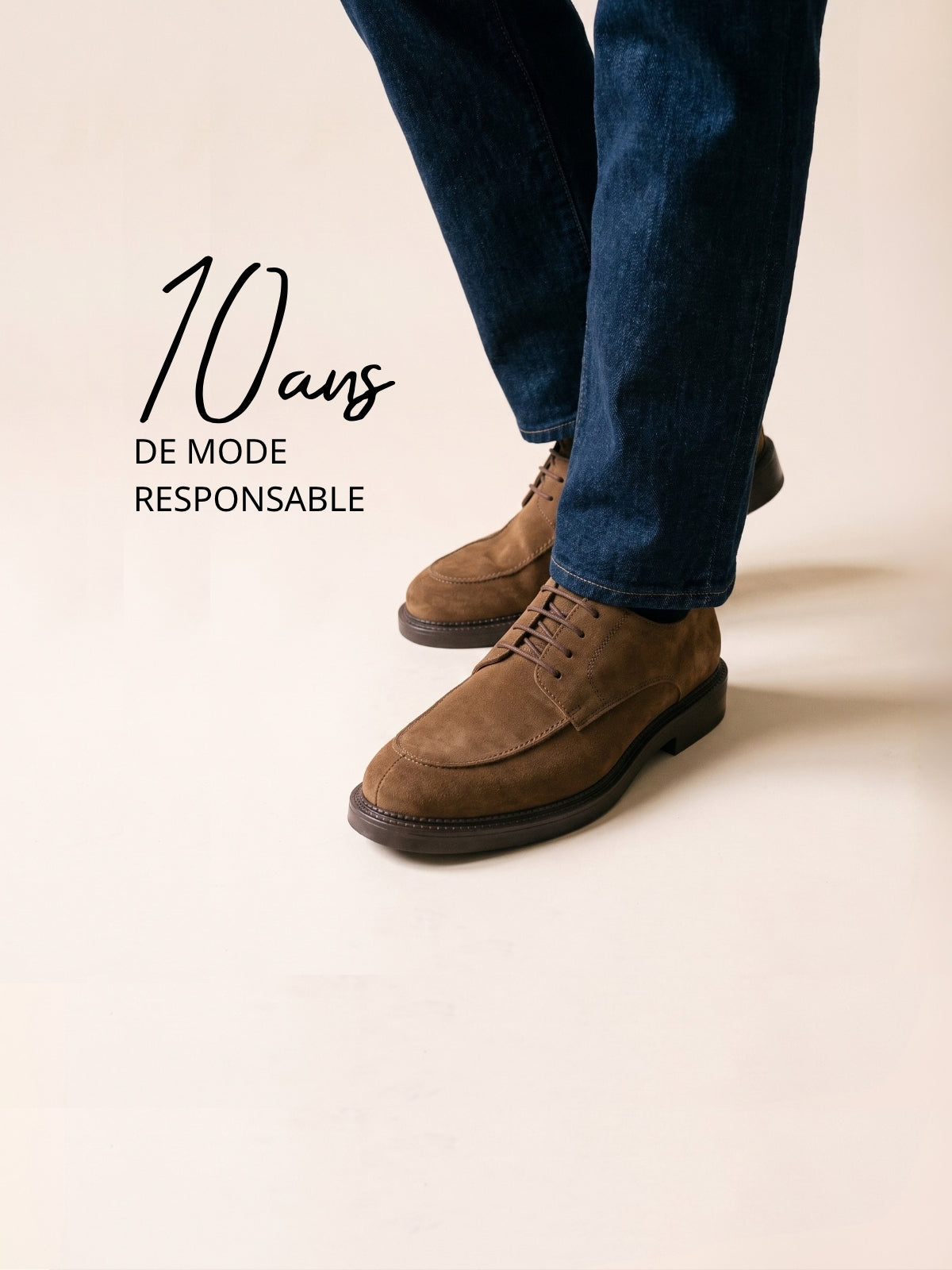 Desert boots gomme Côme cuir cognac JULES & JENN à la une