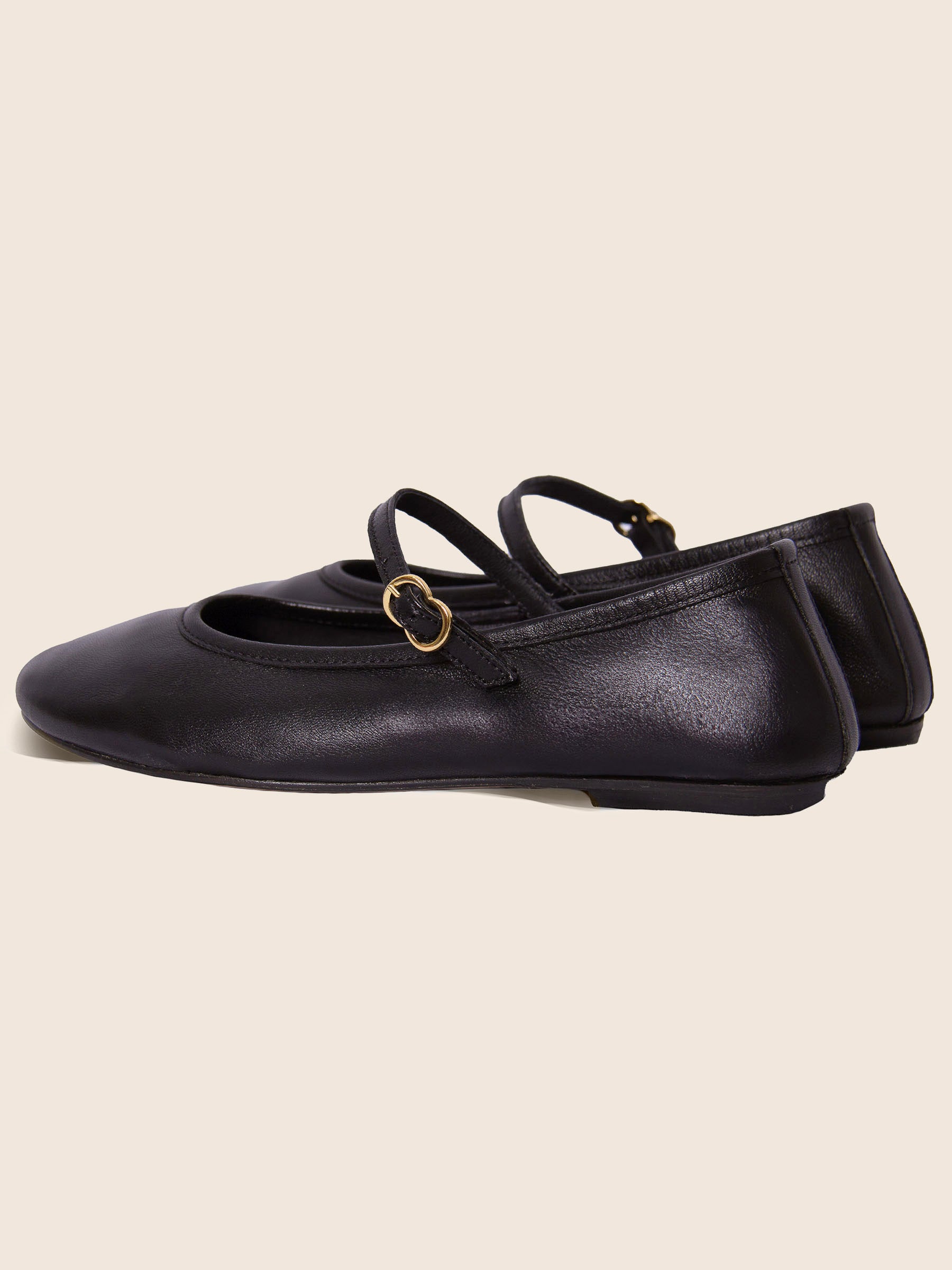 vue arriere babies plates cuir noir jules & jenn