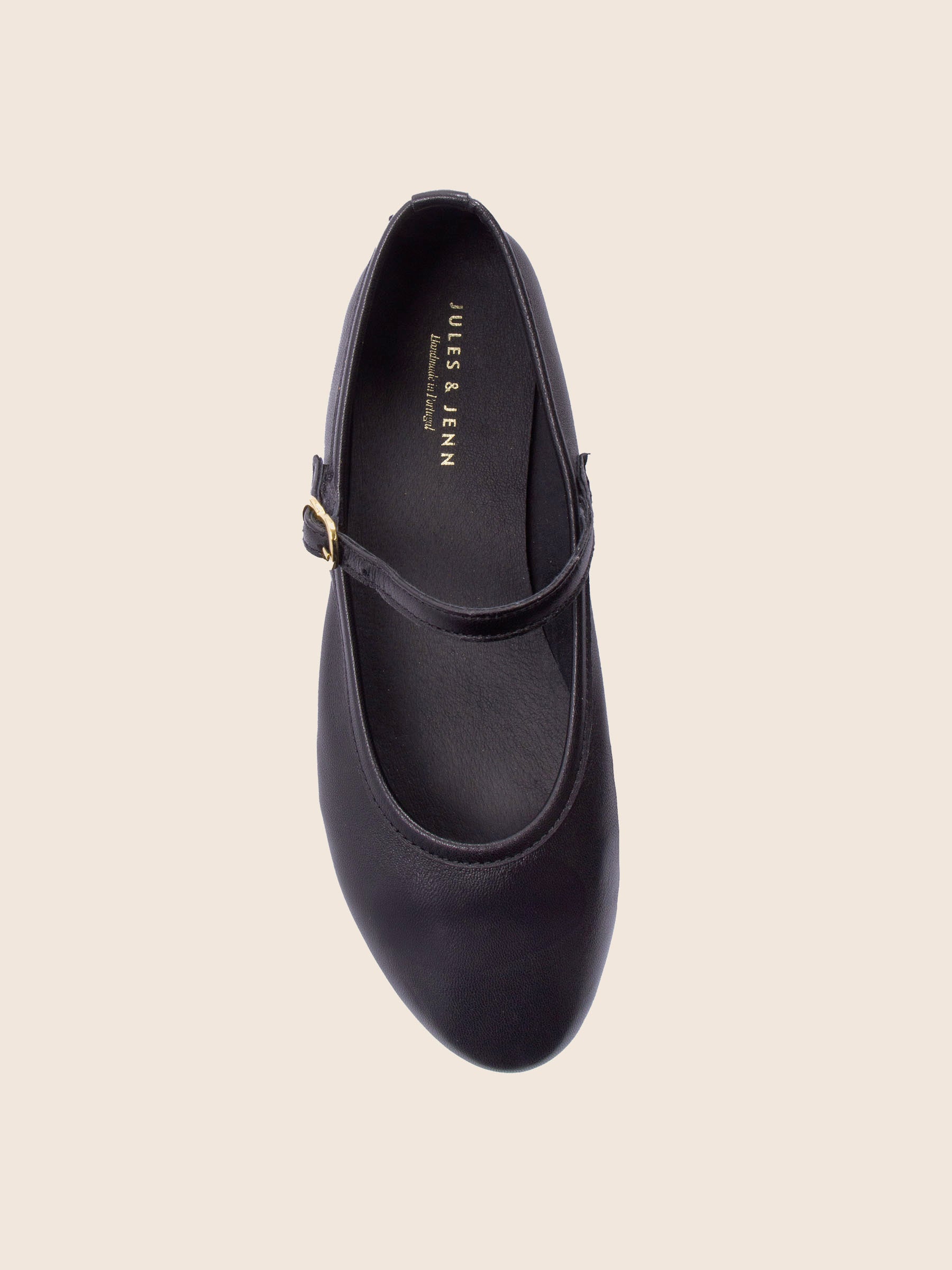 vue dessus babies plates cuir noir jules & jenn