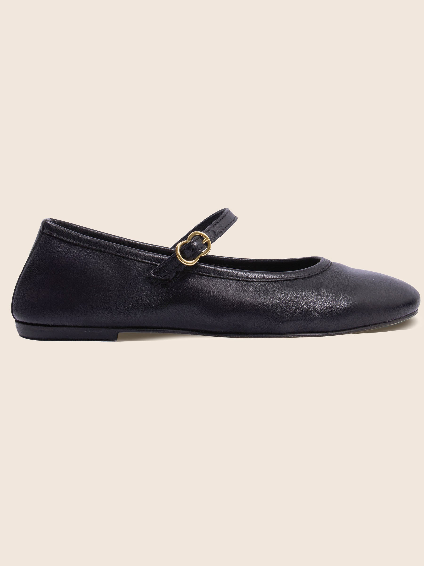 vue profil babies plates cuir noir jules & jenn