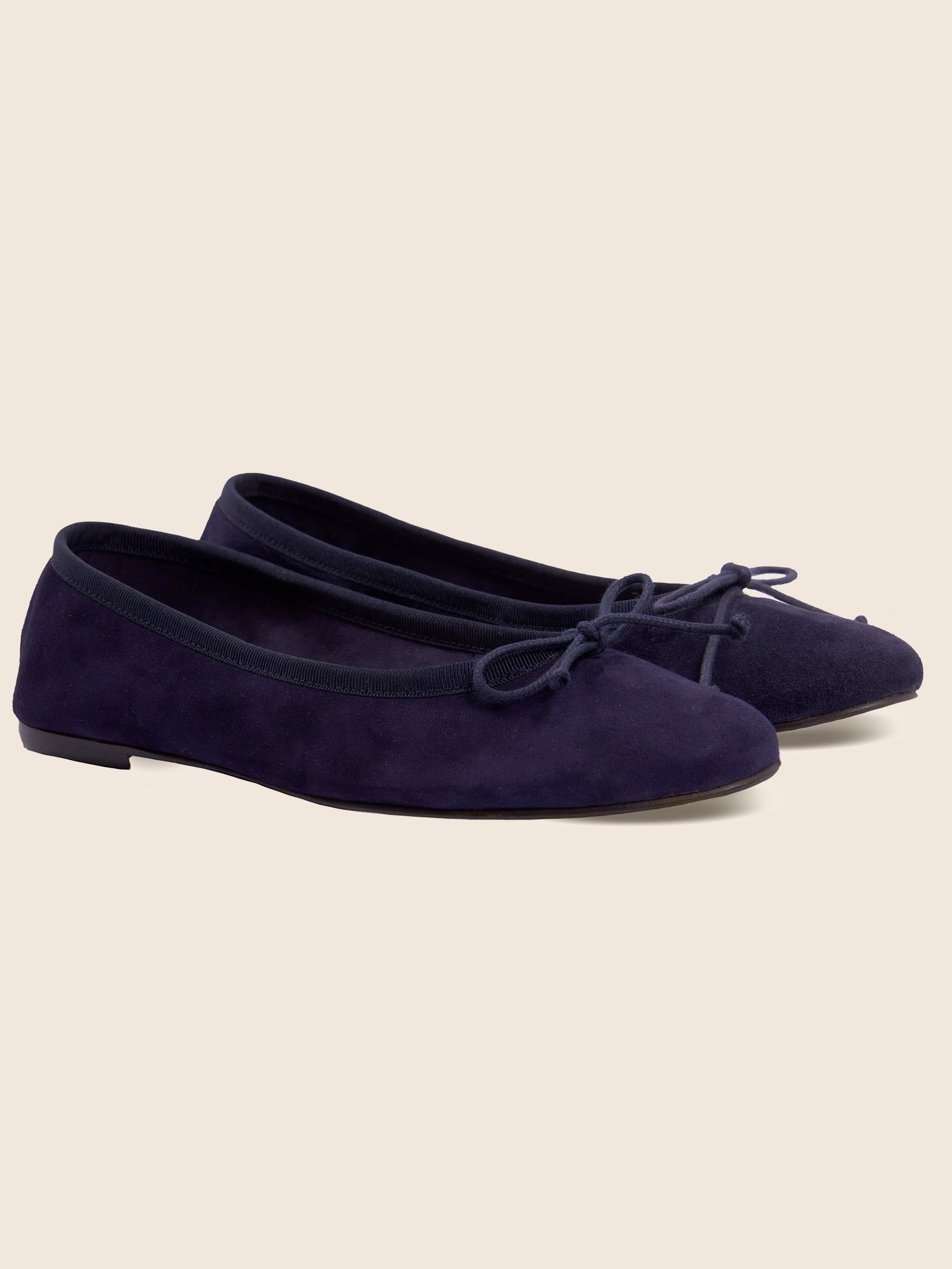 ballerines classiques cuir daim bleu jules & jenn