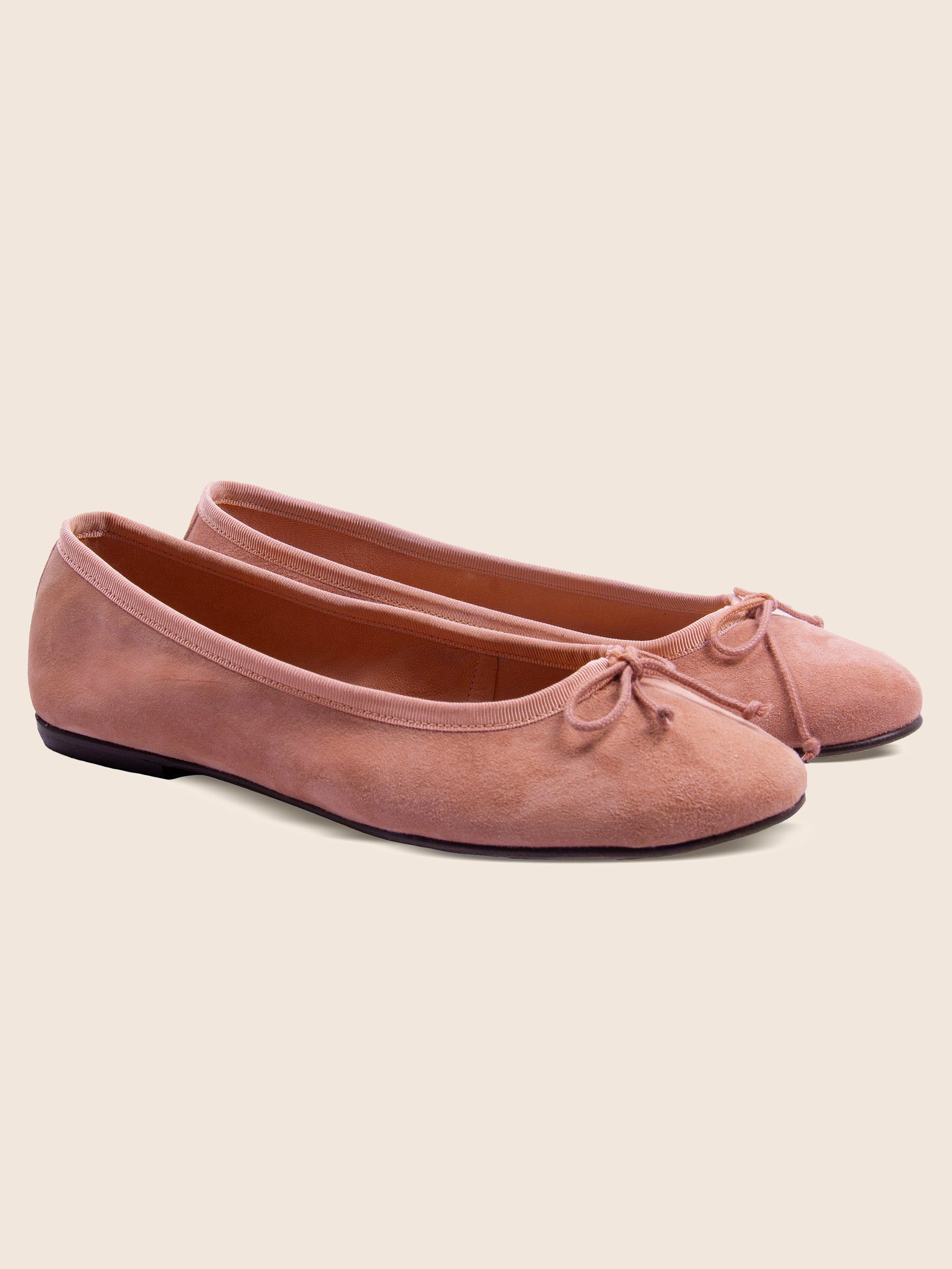 ballerines classiques cuir daim rose jules & jenn