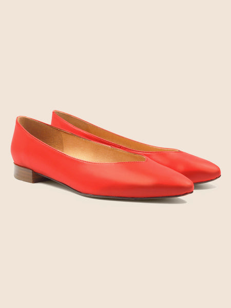 Ballerines Lune Et L'autre - Cuir Corail/rouge - Taille 36 - Occasion Très Bon état - Confortables