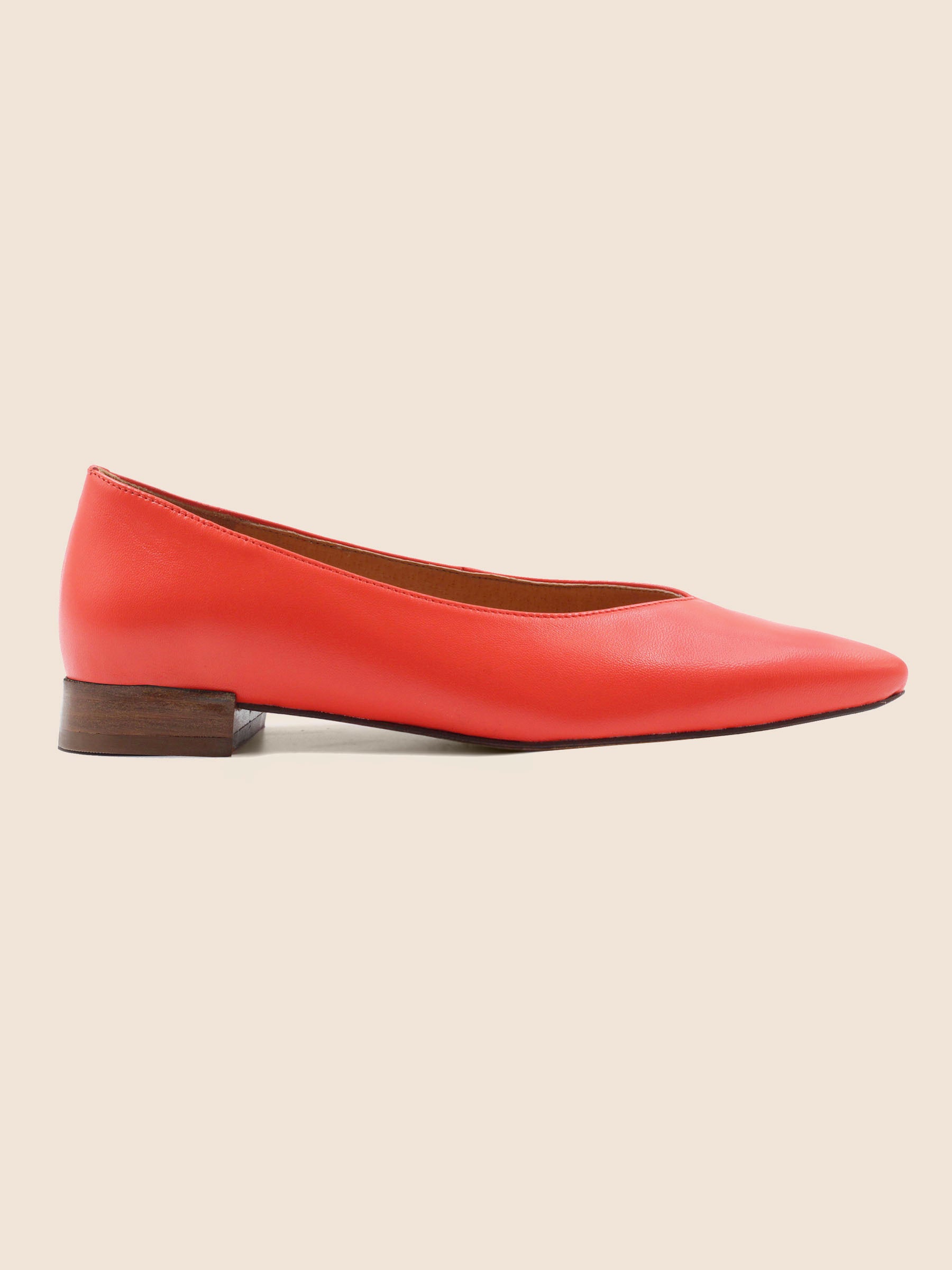 vue extérieur ballerines cuir corail jules & jenn