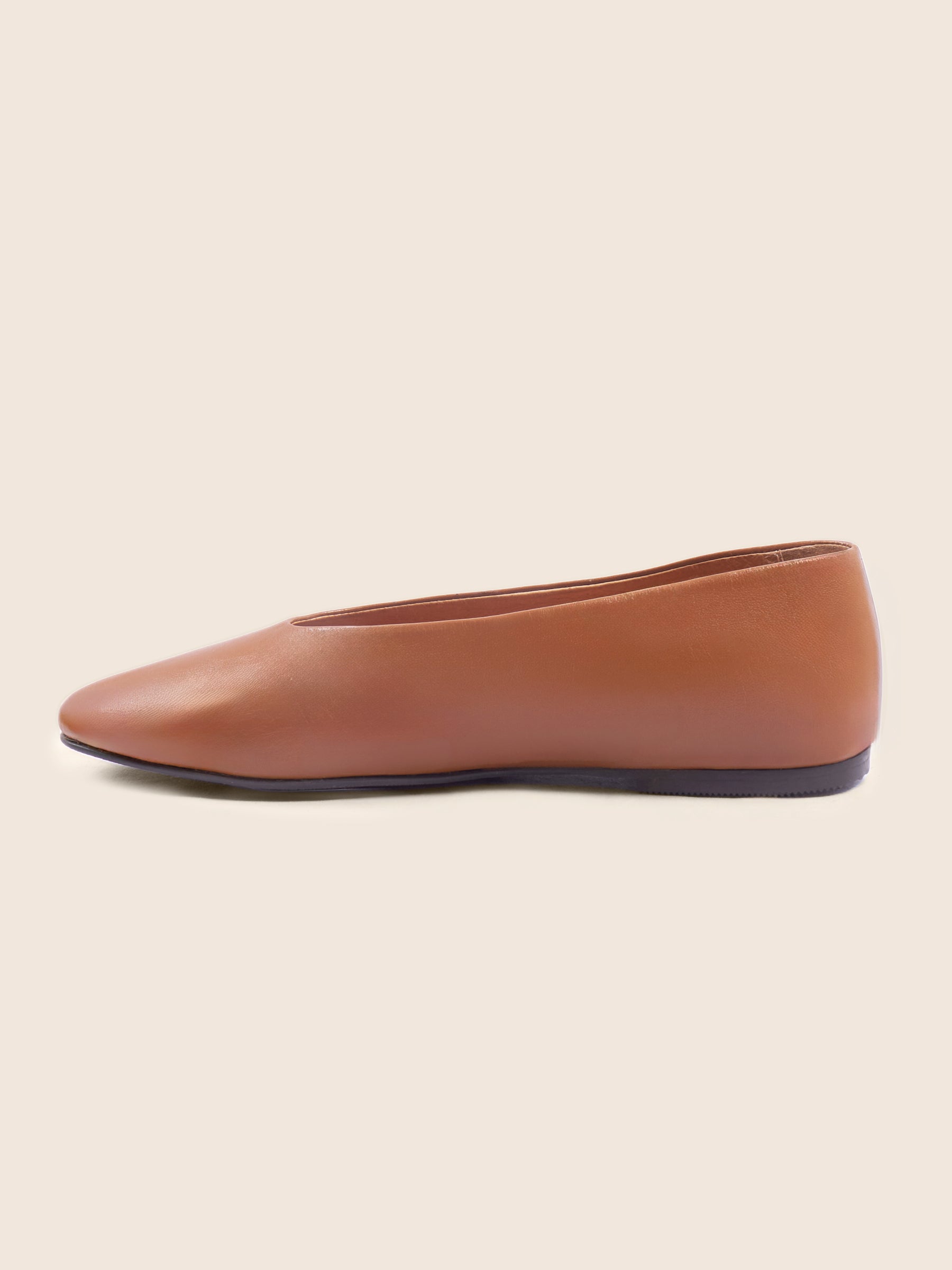 vue interieure ballerines souples paola cuir camel jules & jenn
