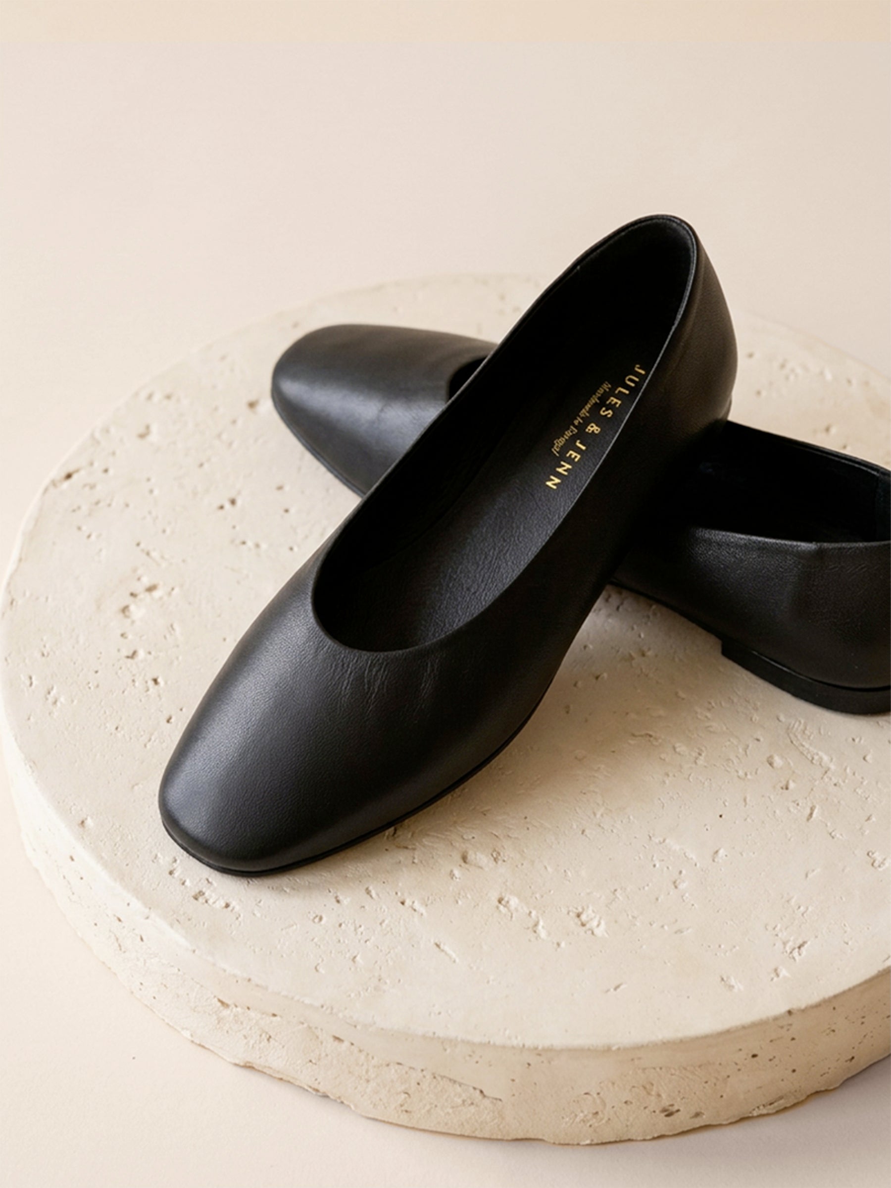 vue posee ballerines souples paola cuir noir jules & jenn